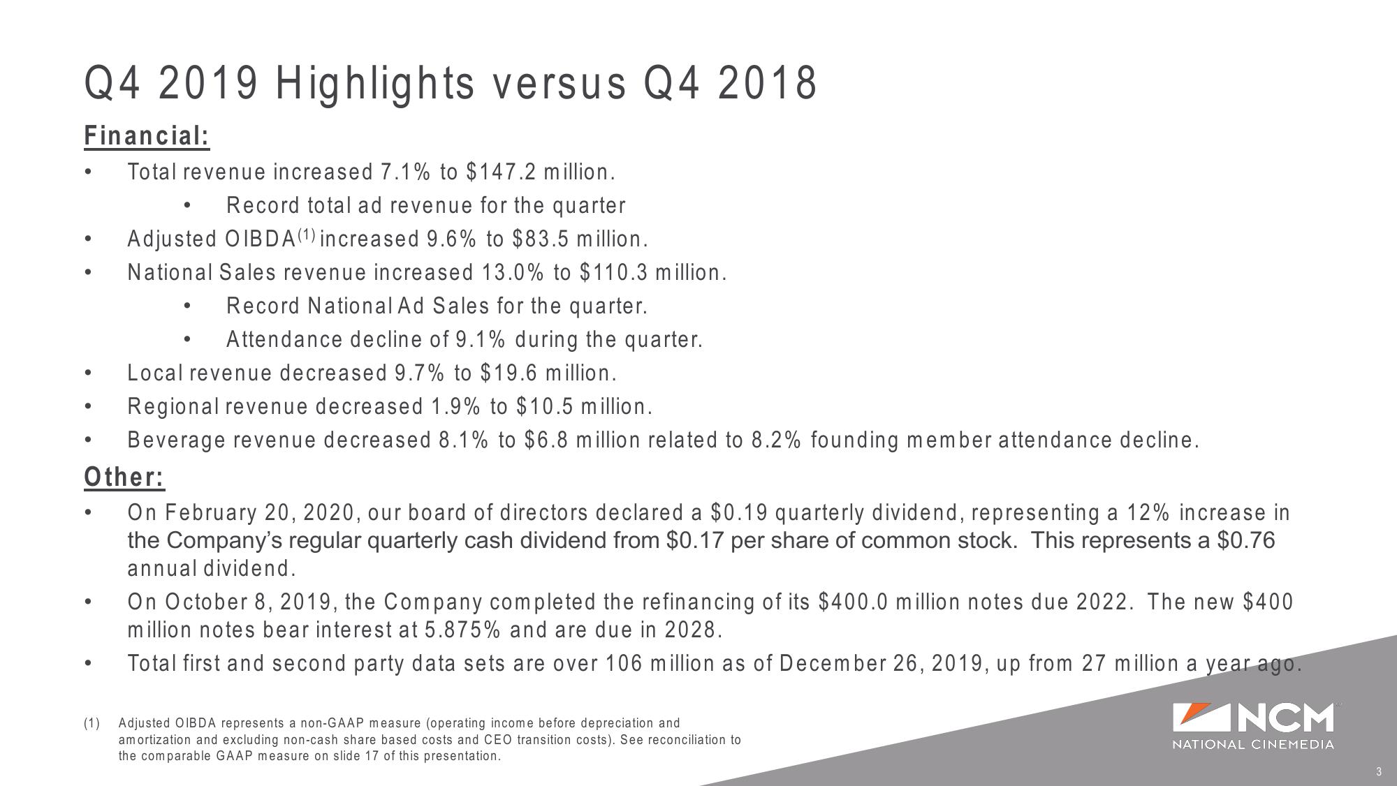 Q4’19 Earnings Supplemental Presentation slide image #3