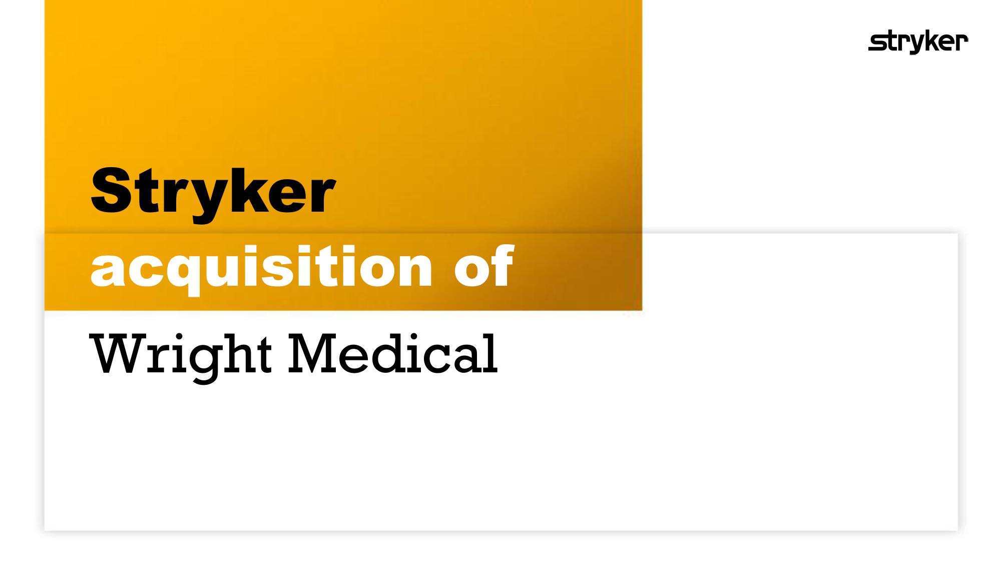 Stryker acquisition of Wright Medical image