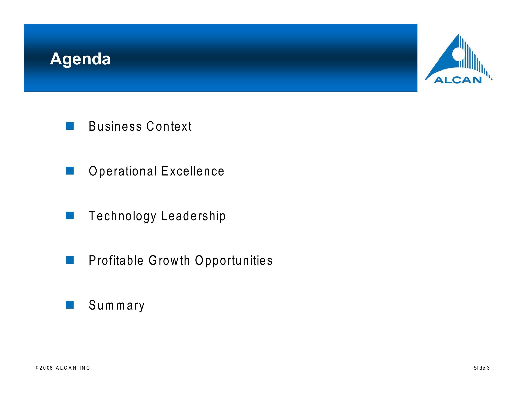 Alcan Investor Workshop slide image #3