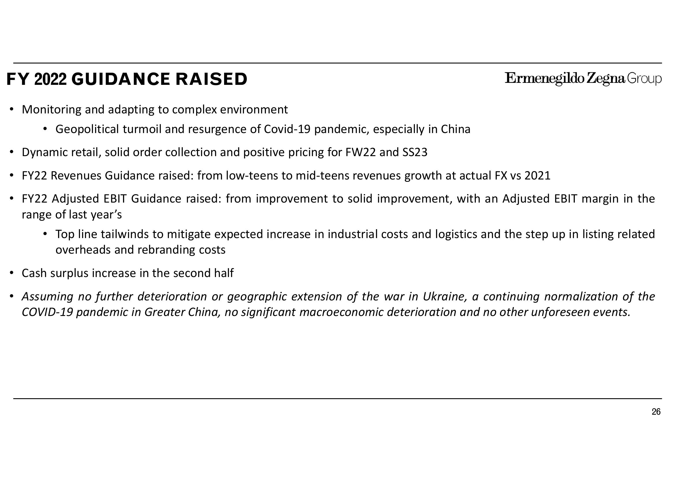 Zegna Results Presentation Deck slide image #26