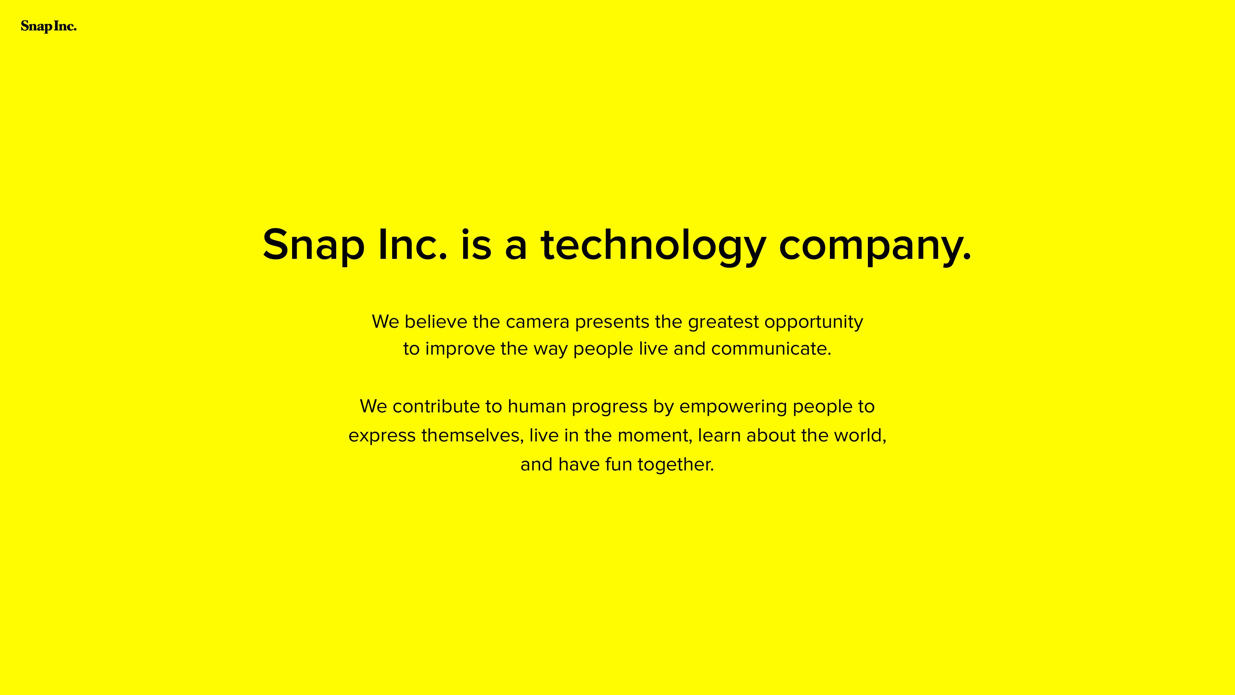 Snap Inc Investor Presentation Deck slide image #3