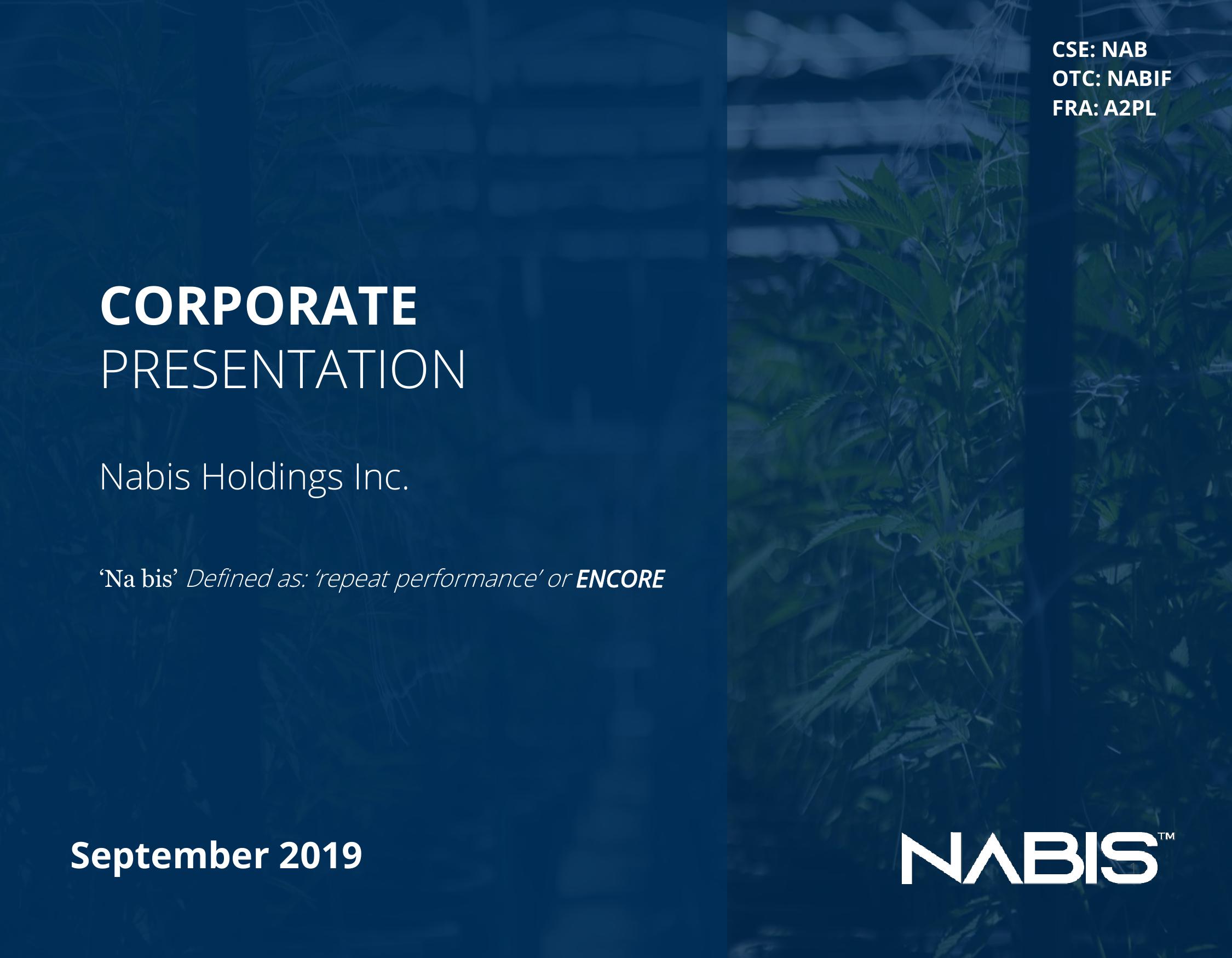 Nabis Corporate Presentation image