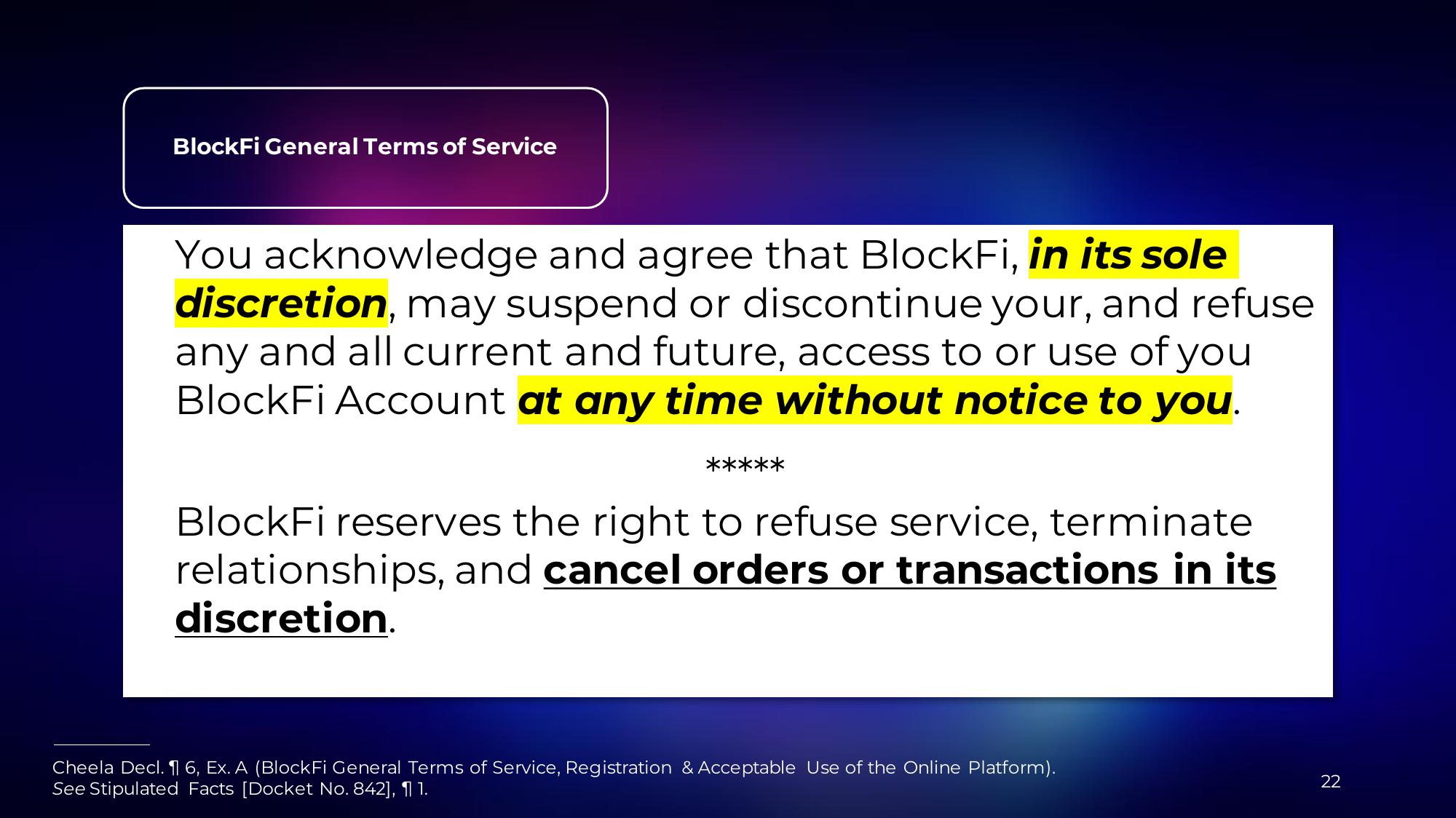 BlockFi Bankruptcy Presentation Deck slide image #22