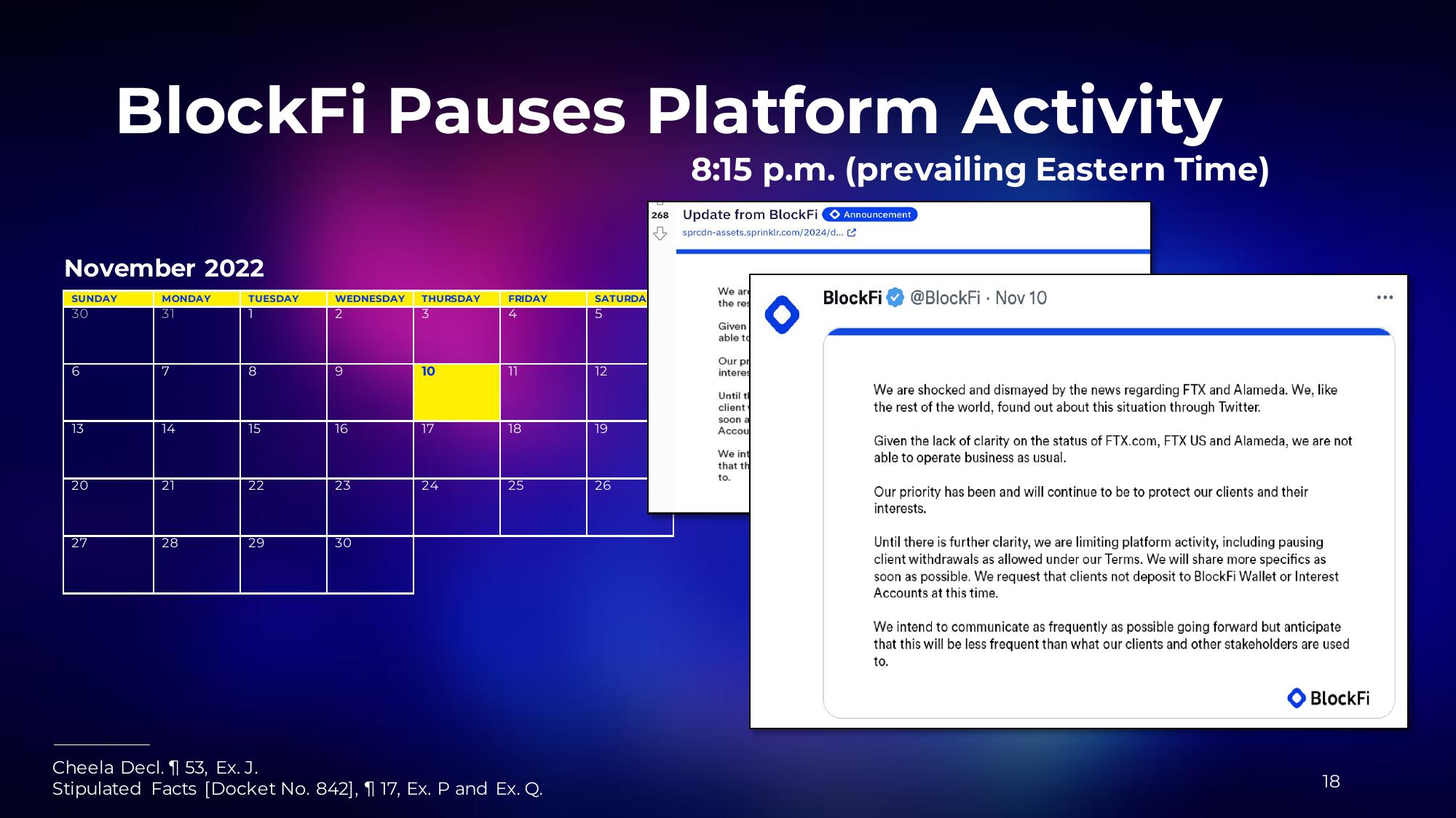 BlockFi Bankruptcy Presentation Deck slide image #18