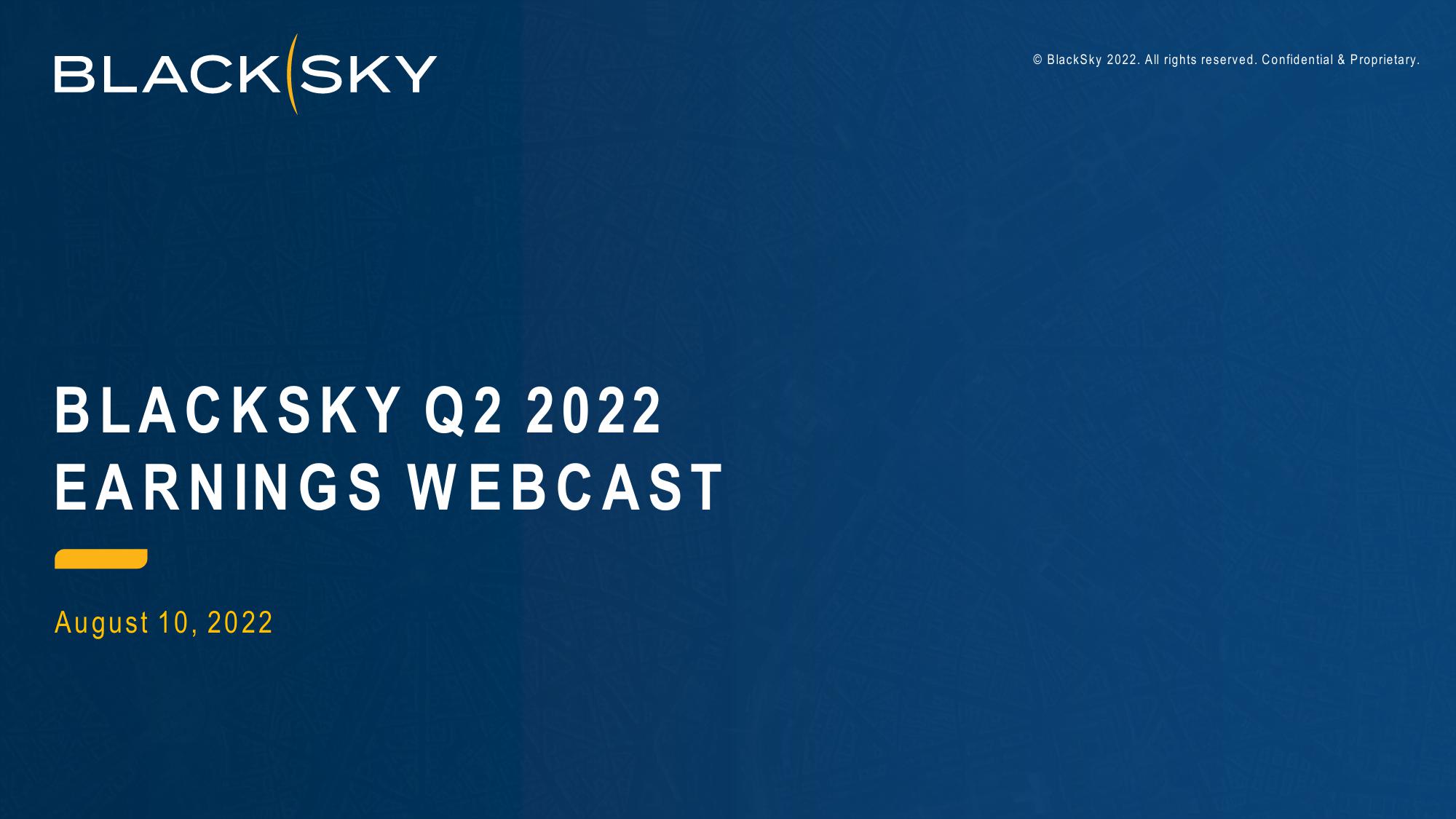 BlackSky Results Presentation Deck image