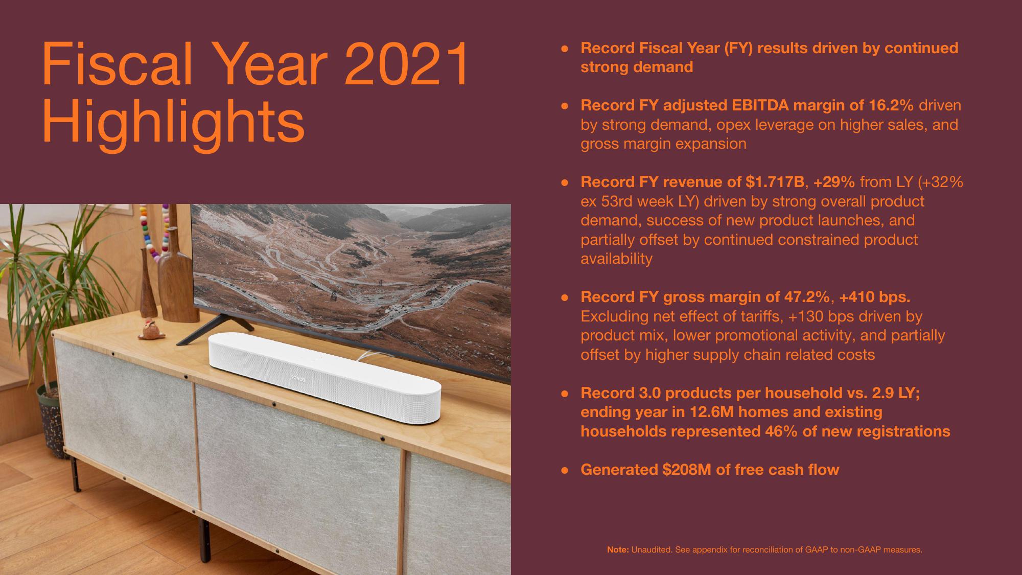 Sonos Results Presentation Deck slide image #3