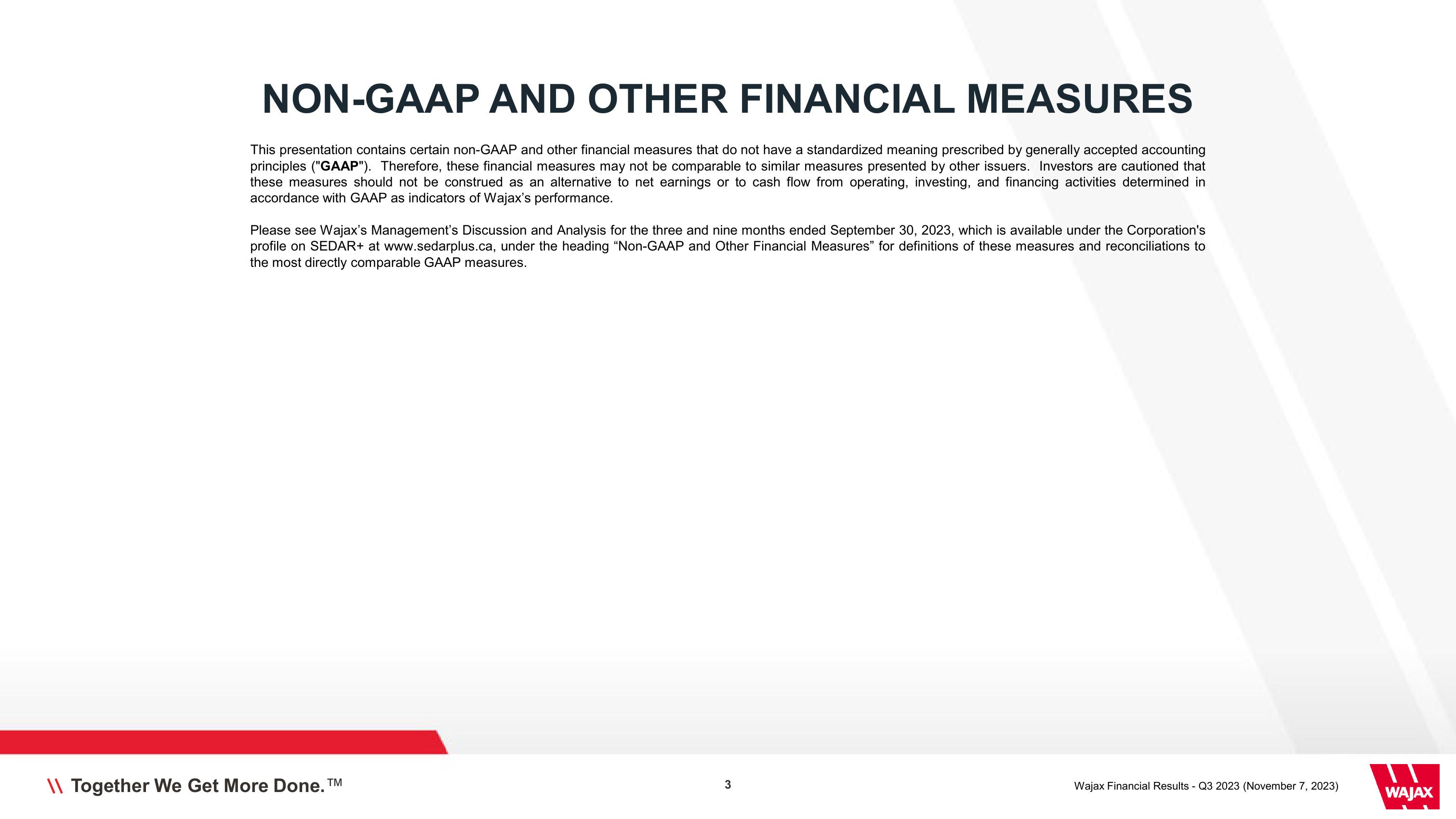 Wajax Corporation Financial Results Q3 2023 slide image #3