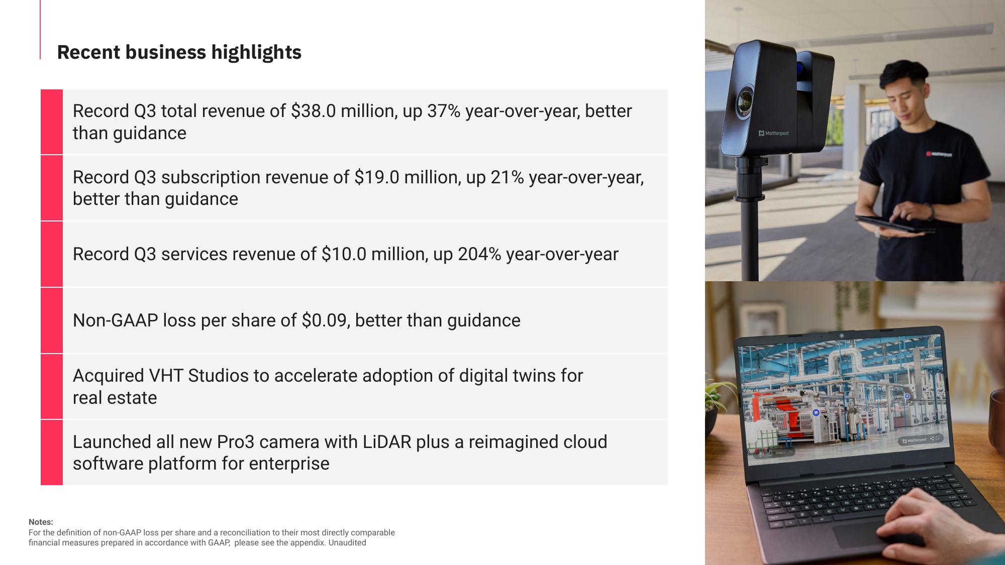 Matterport Results Presentation Deck slide image #3