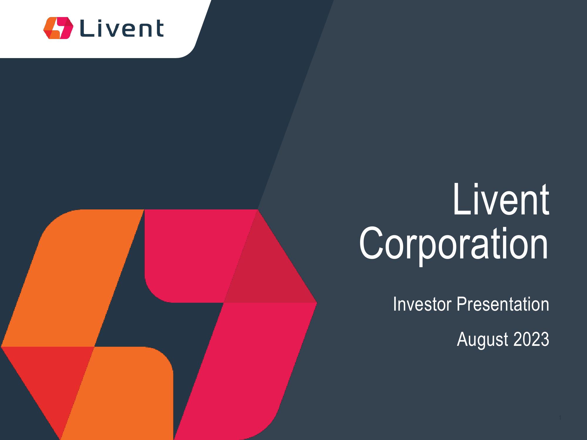 Livent Corporation Investor Presentation image