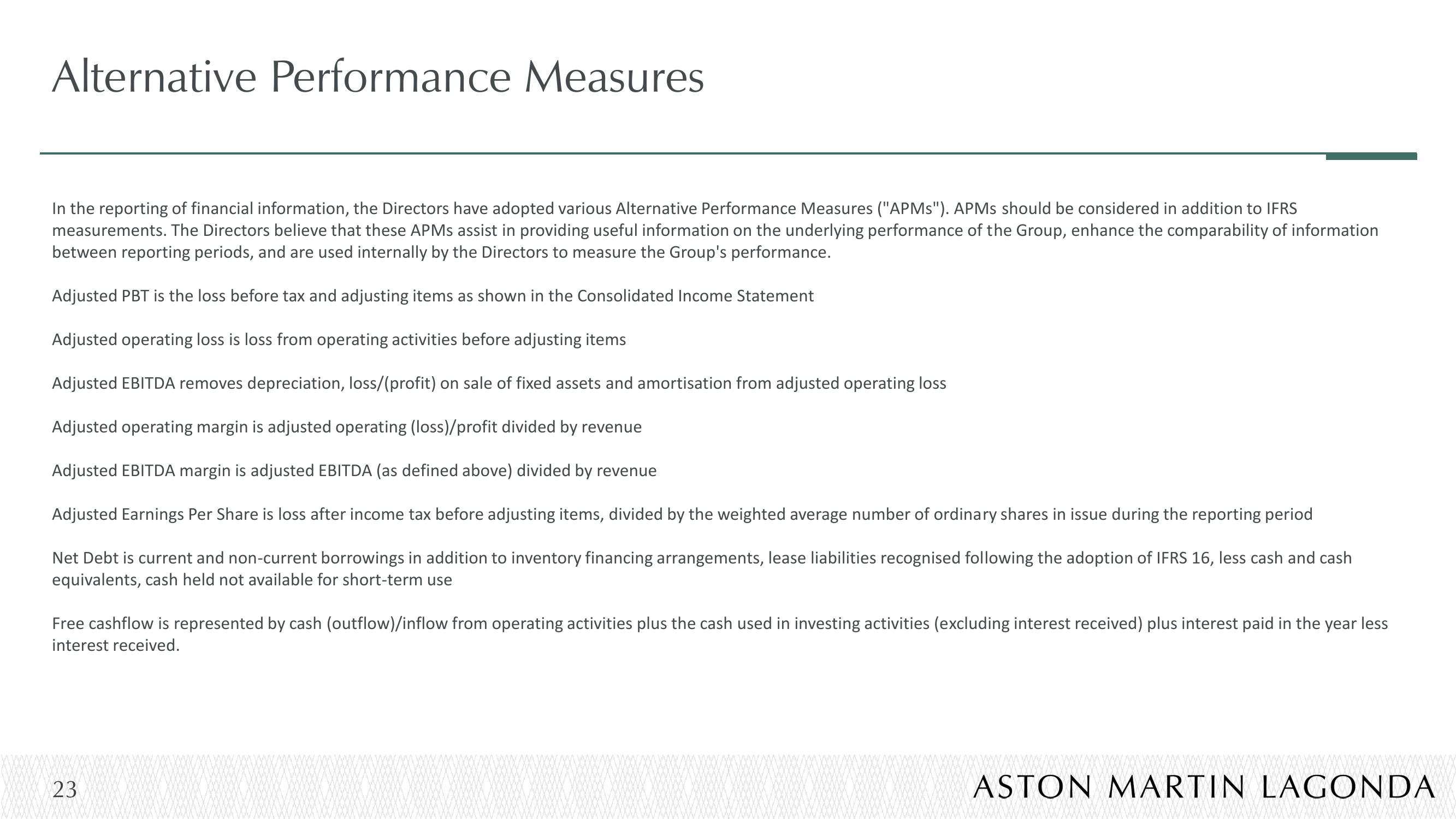 Aston Martin Results Presentation Deck slide image #23