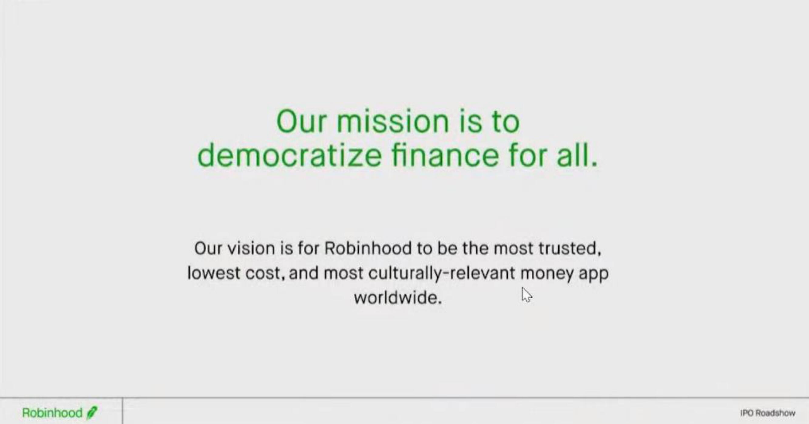 Robinhood IPO Presentation Deck slide image #2