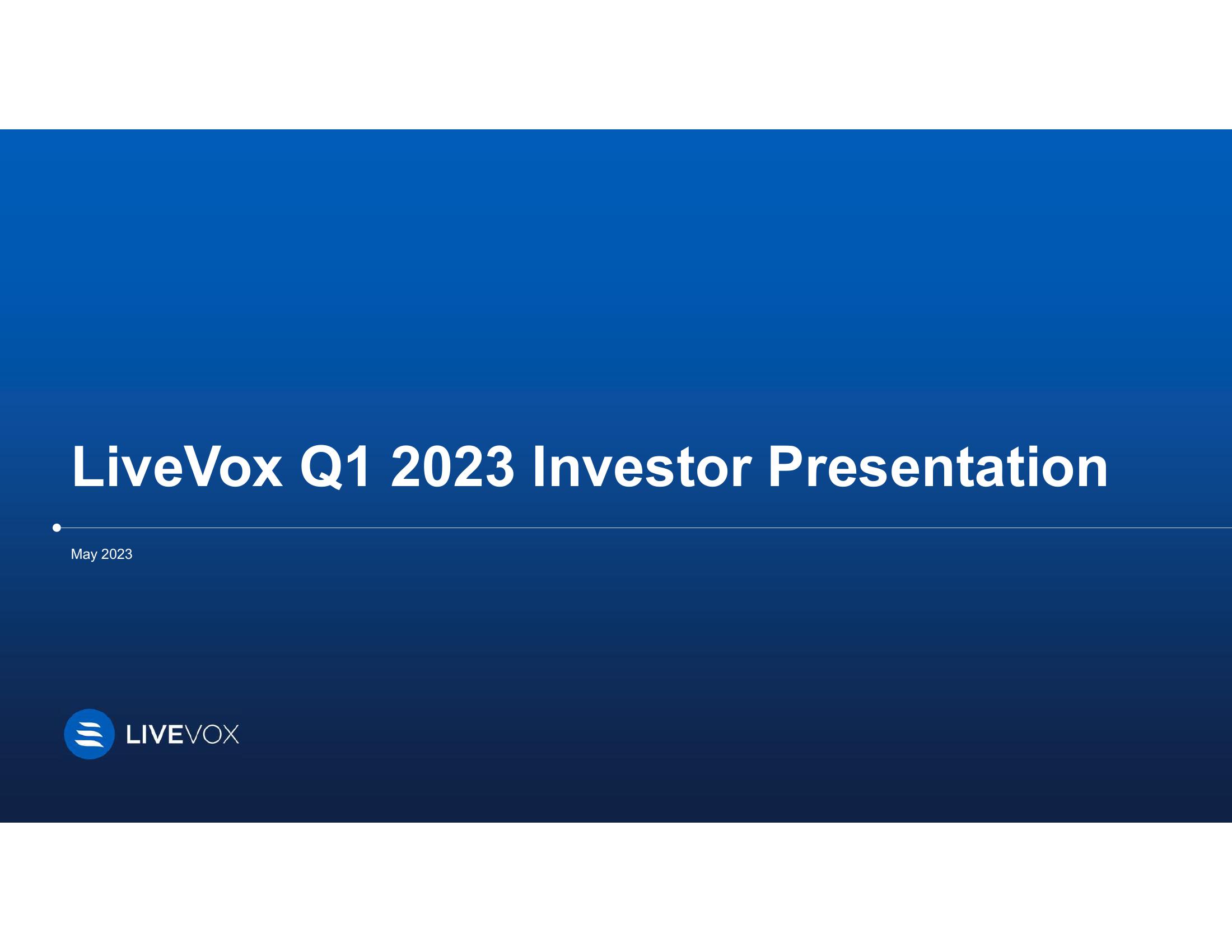 LiveVox Results Presentation Deck image