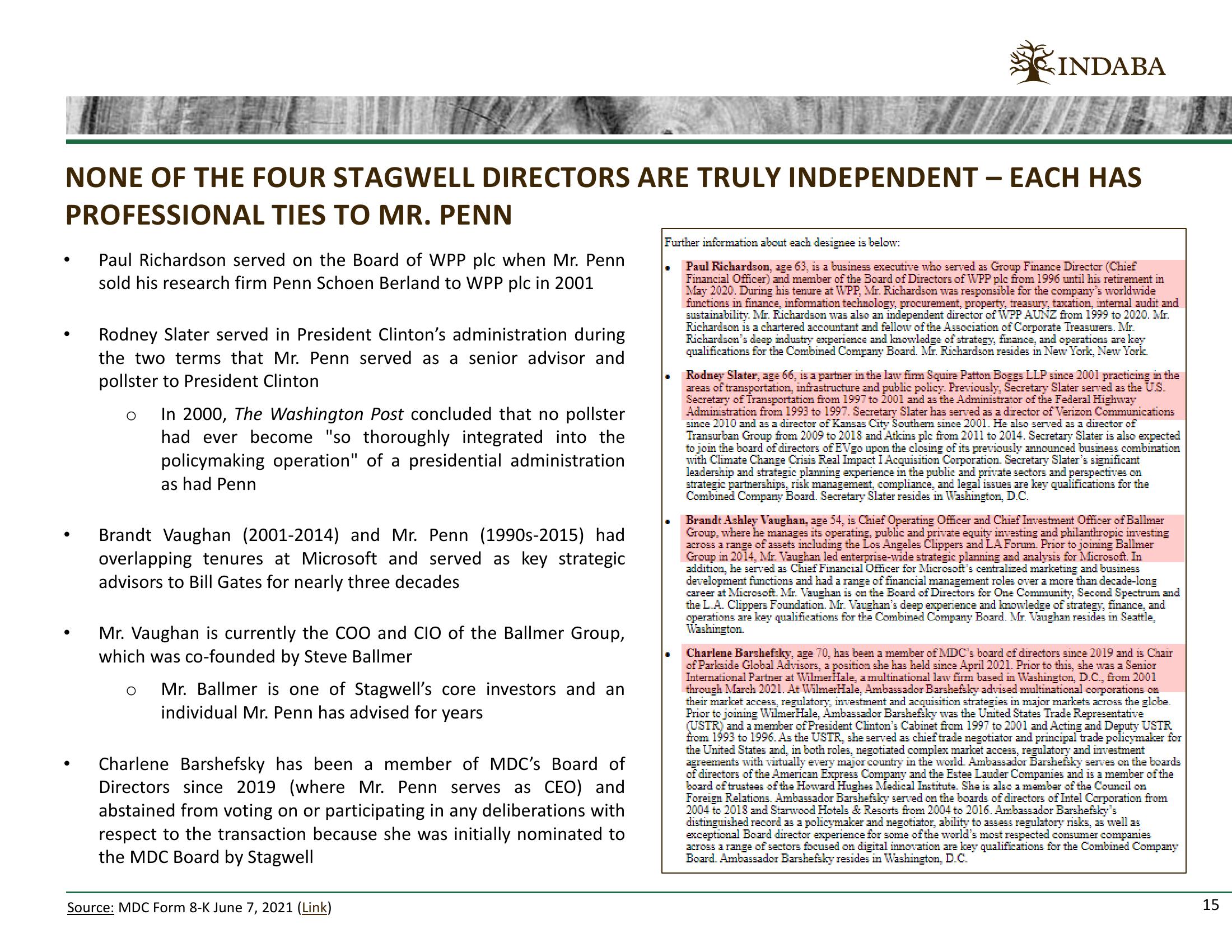 Why We Oppose the Current Terms of The Merger of Mdc Partners and Stagwell  slide image #15