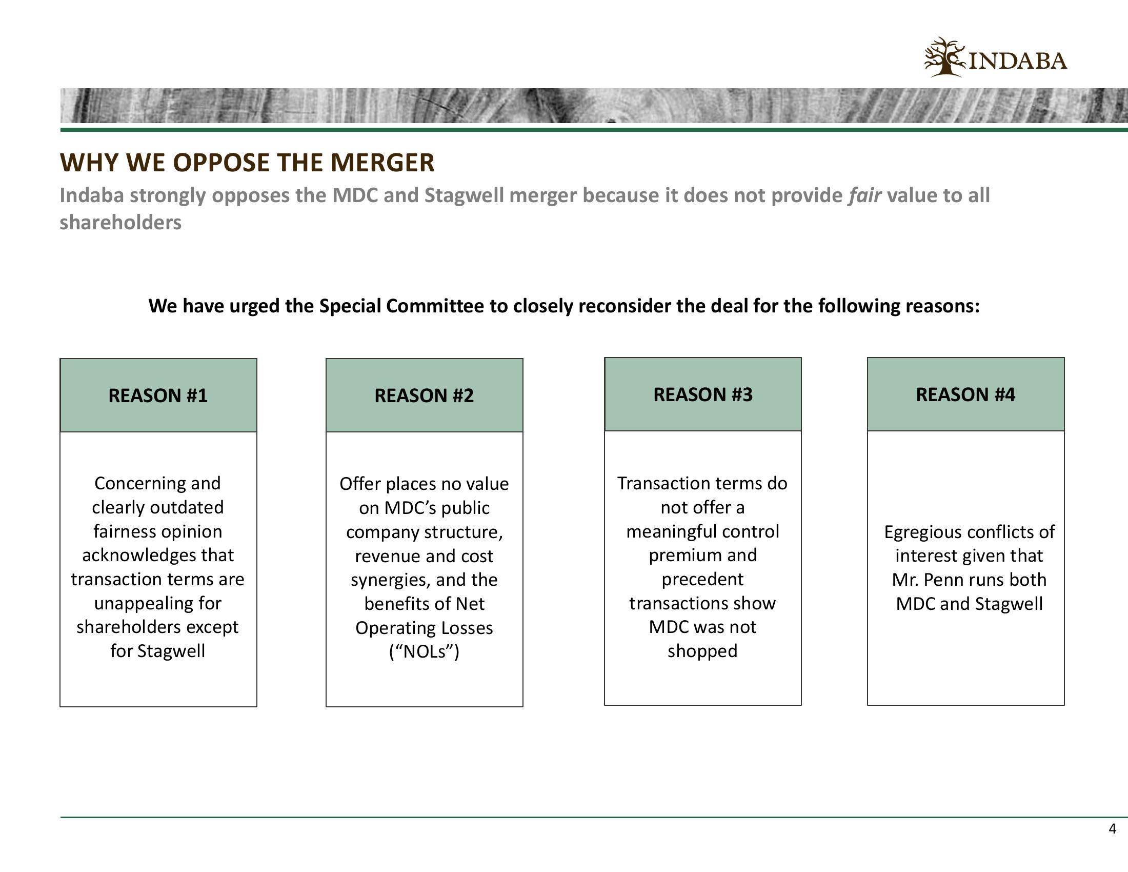 Why We Oppose the Current Terms of The Merger of Mdc Partners and Stagwell  slide image #4