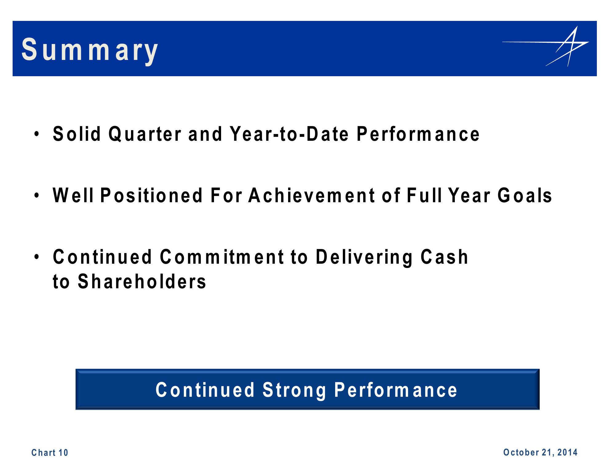 Lockheed Martin 3rd Quarter 2014 Financial Results Conference Call slide image #10