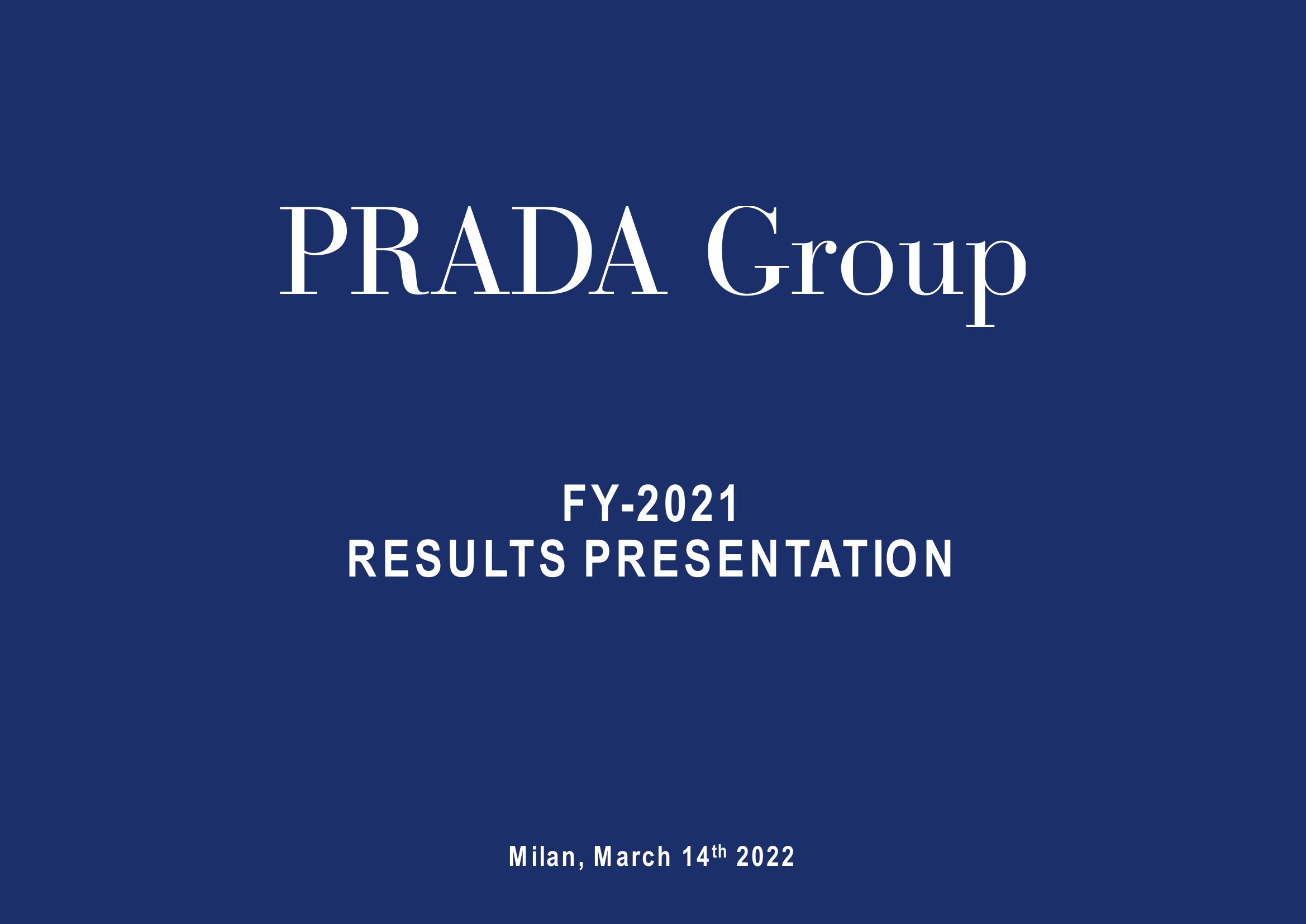 Prada Results Presentation Deck image