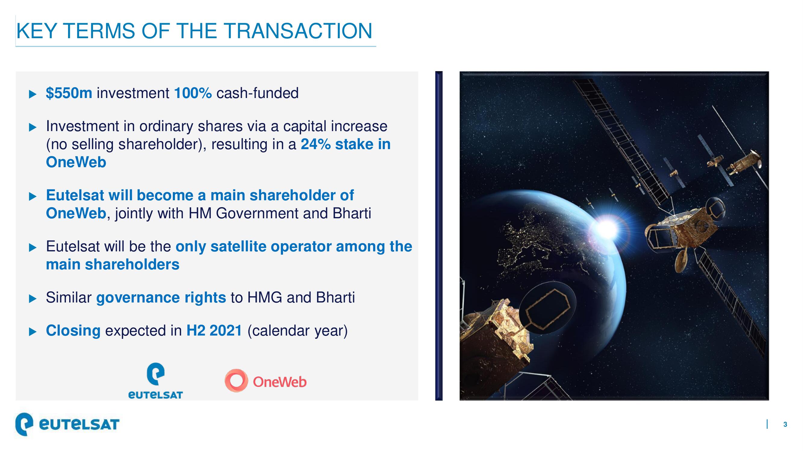 Eutelsat Mergers and Acquisitions Presentation Deck slide image #3