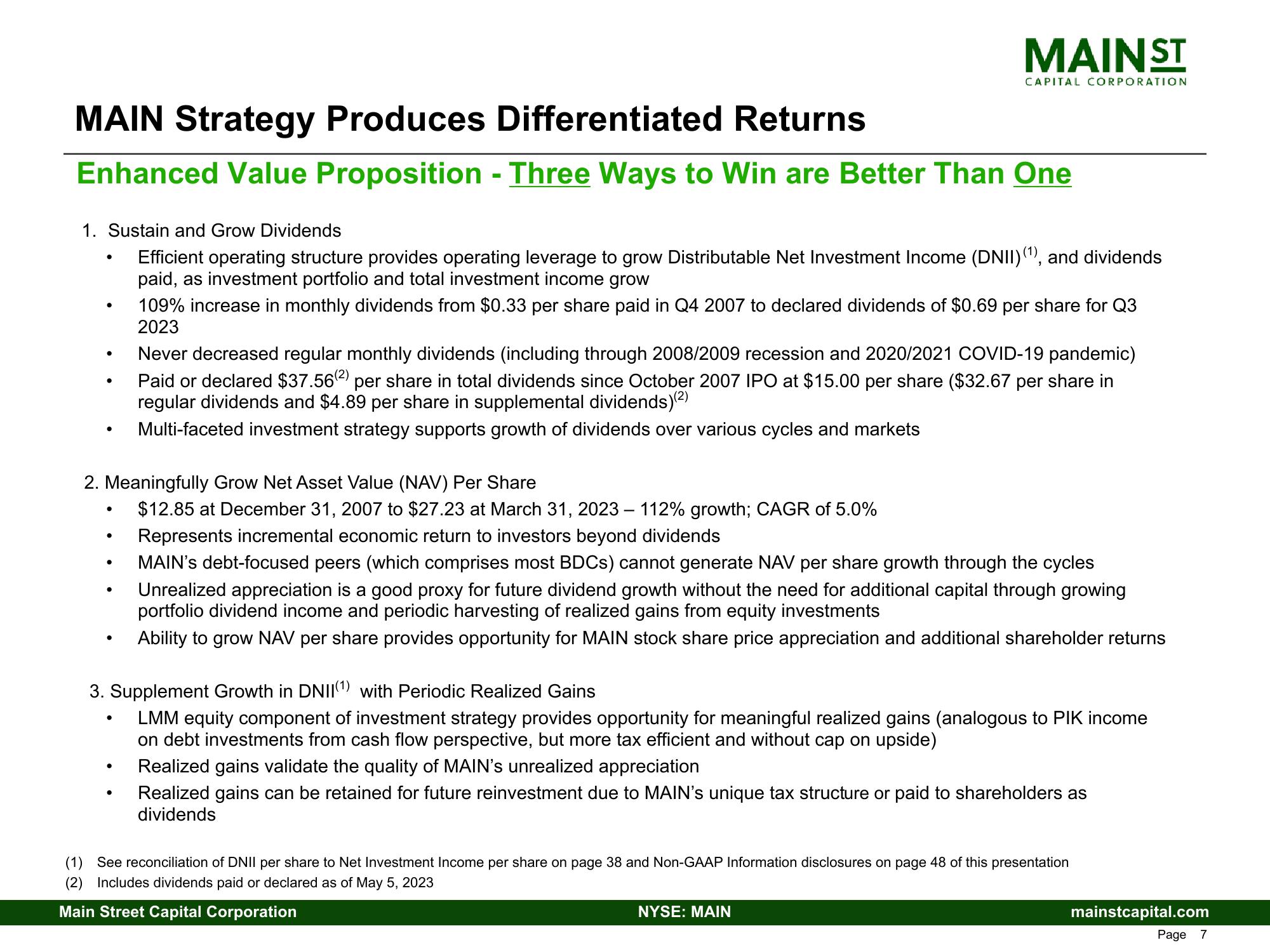 Main Street Capital Investor Presentation Deck slide image #7