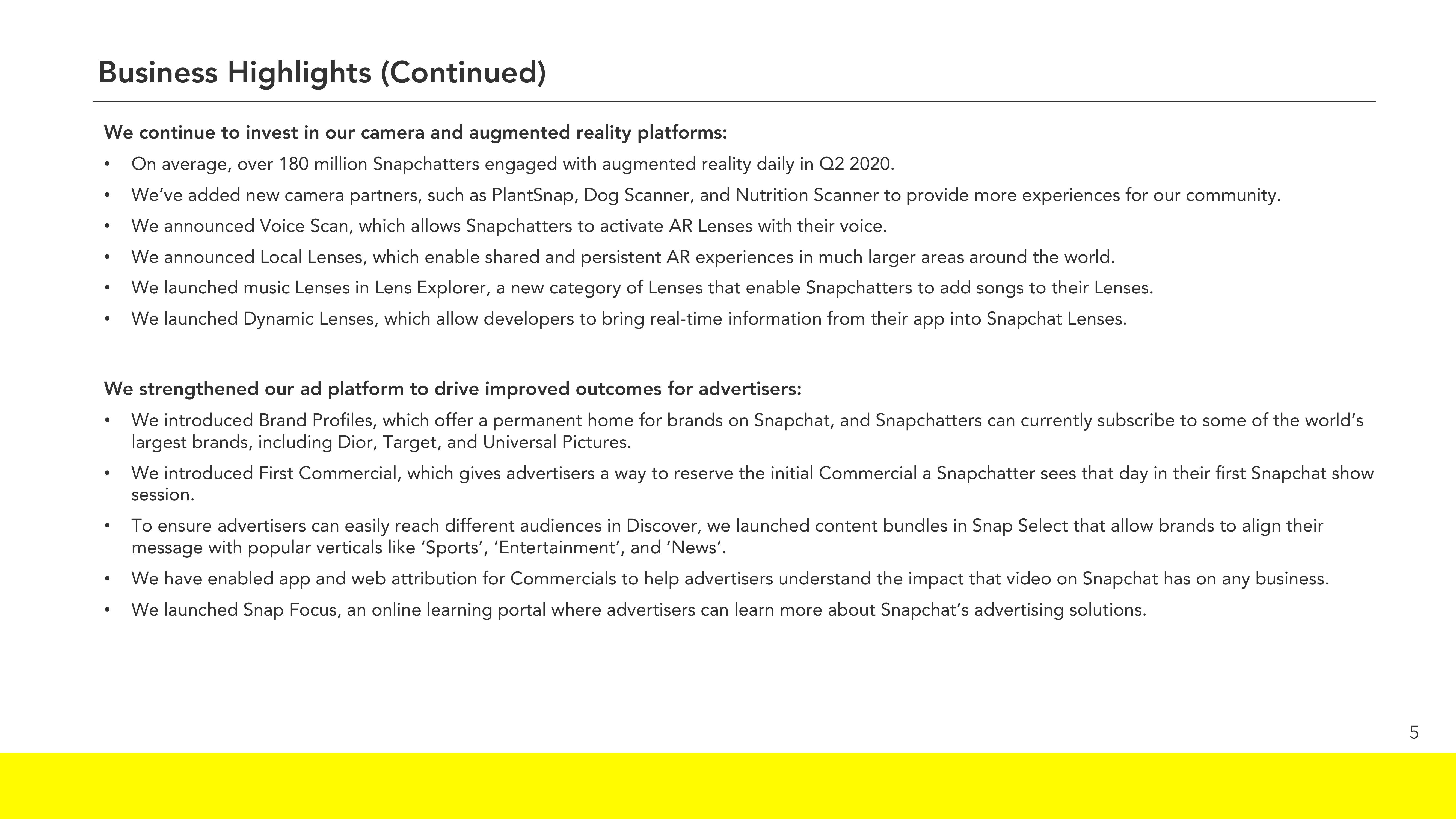 Snap Inc Results Presentation Deck slide image #5