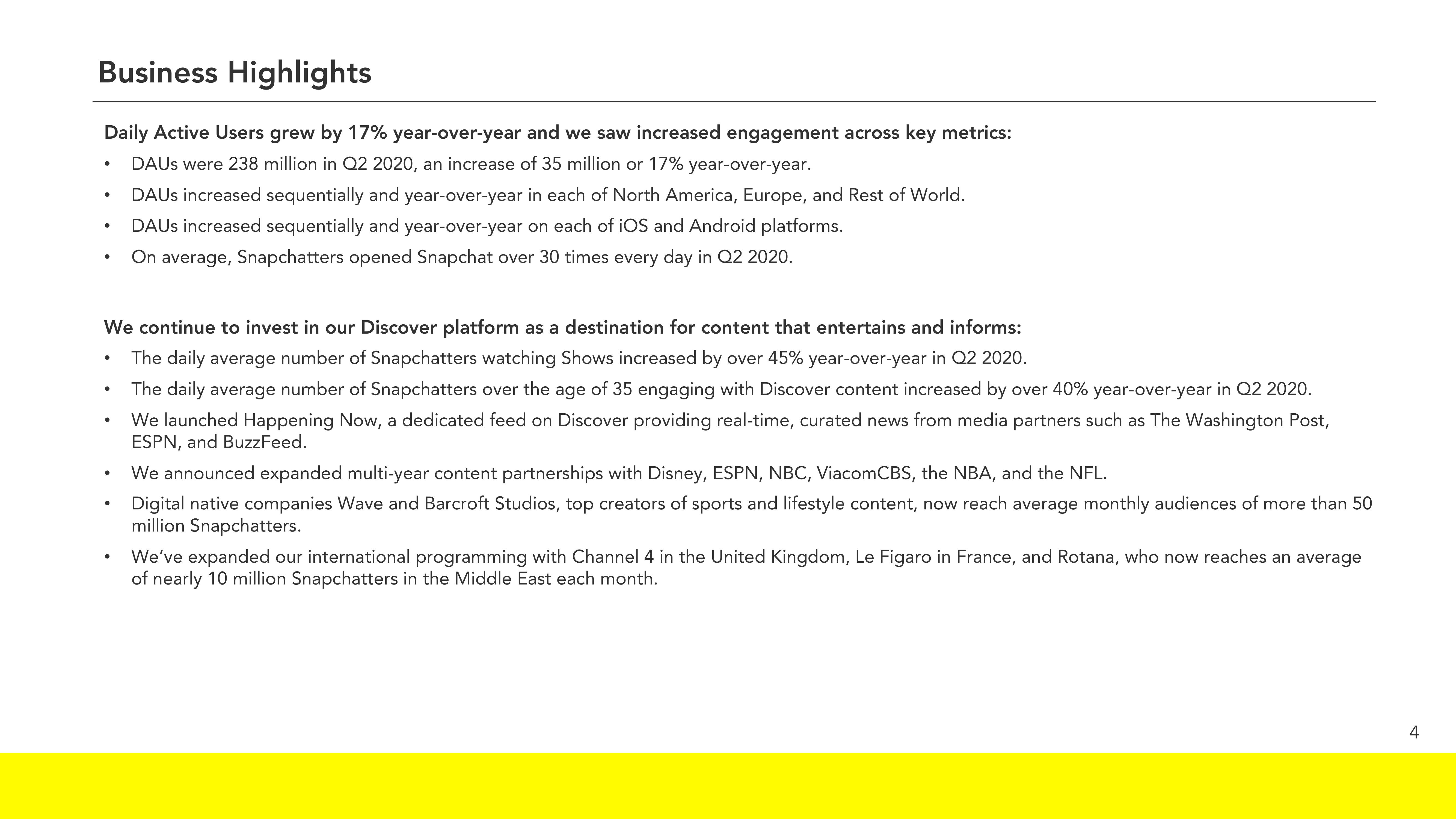 Snap Inc Results Presentation Deck slide image #4