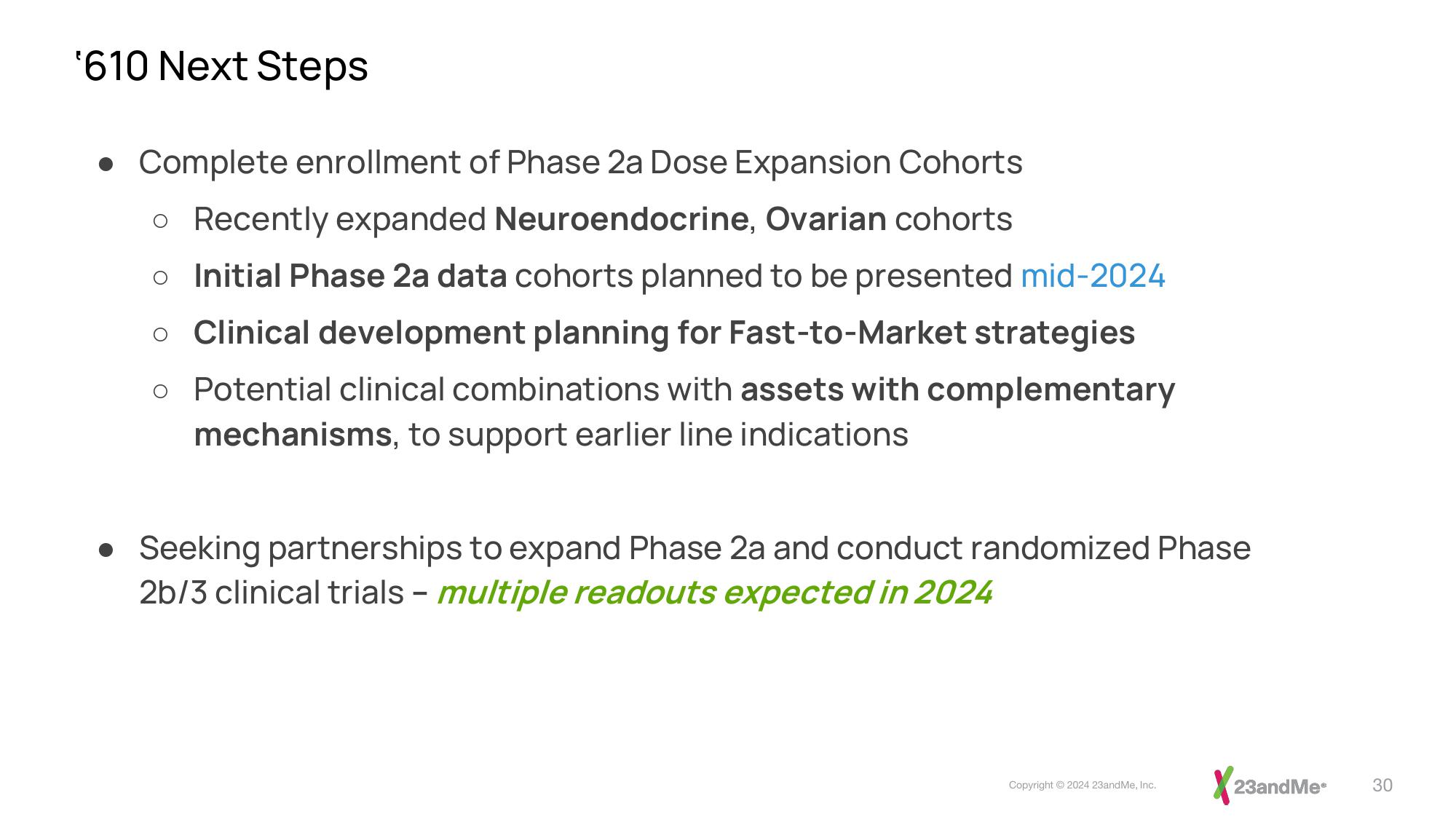 23andMe Investor Presentation Deck slide image #30