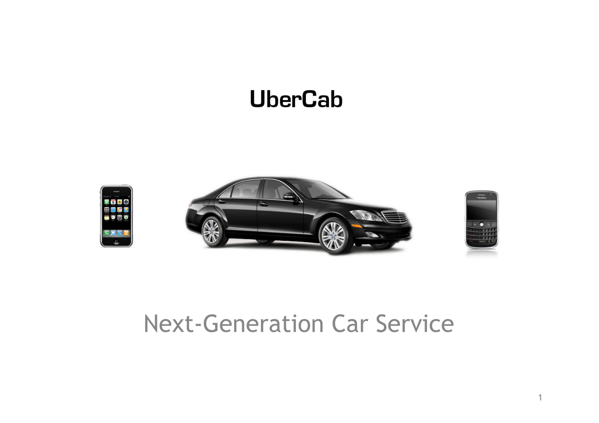 Uber Start Up Pitch Deck slide image #1