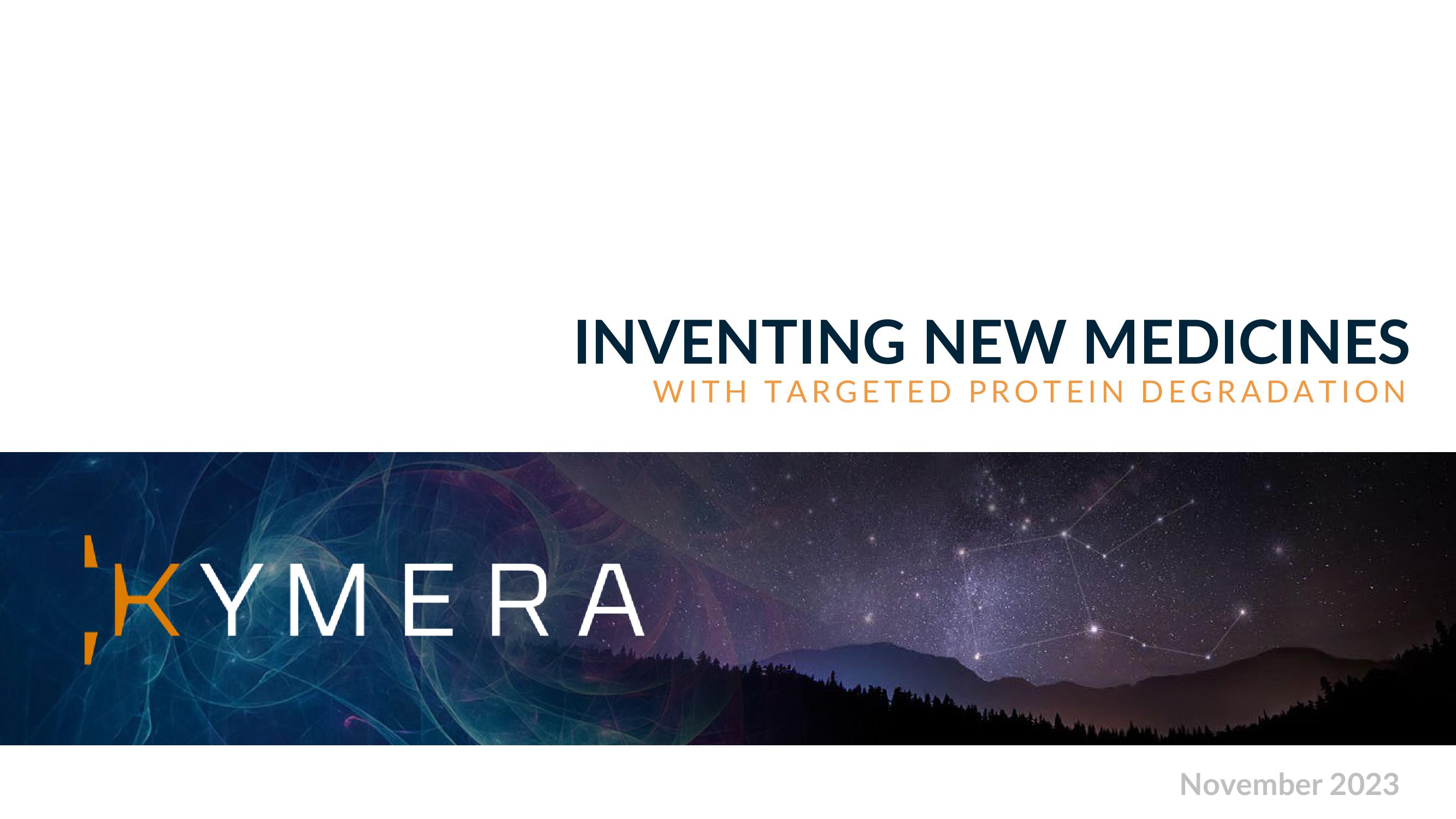 Kymera Investor Presentation Deck image