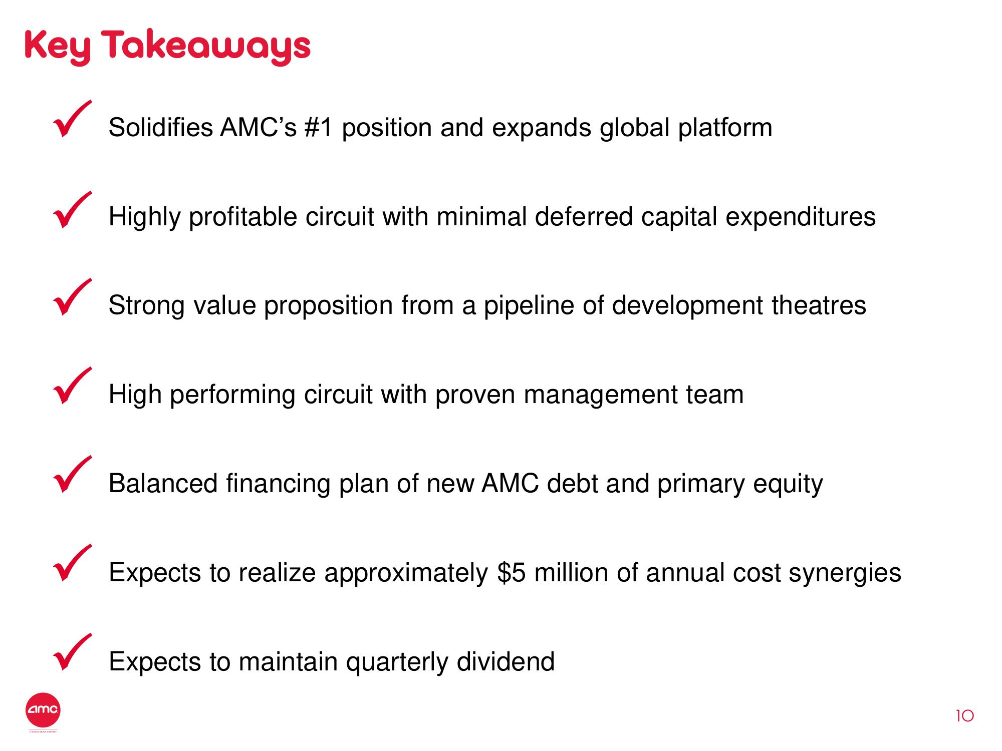 AMC Mergers and Acquisitions Presentation Deck slide image #10