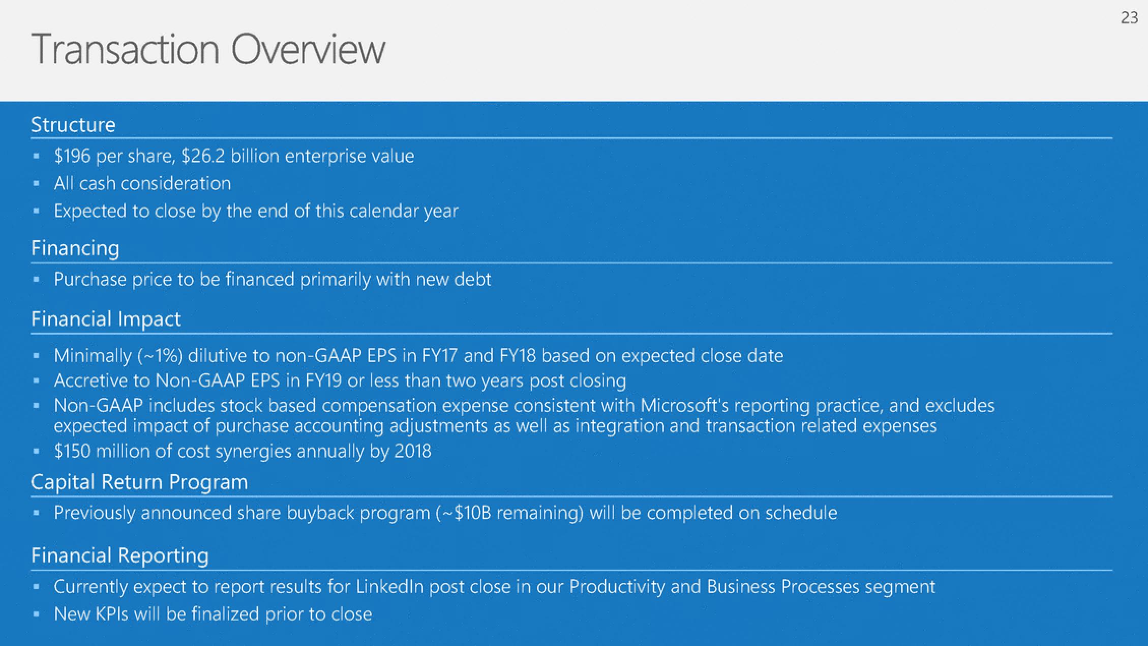 Microsoft Mergers and Acquisitions Presentation Deck slide image #23