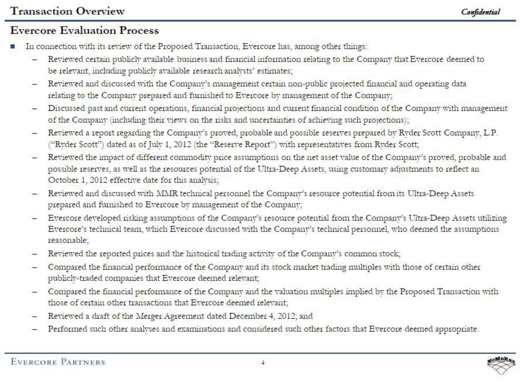 Evercore Investment Banking Pitch Book slide image #7