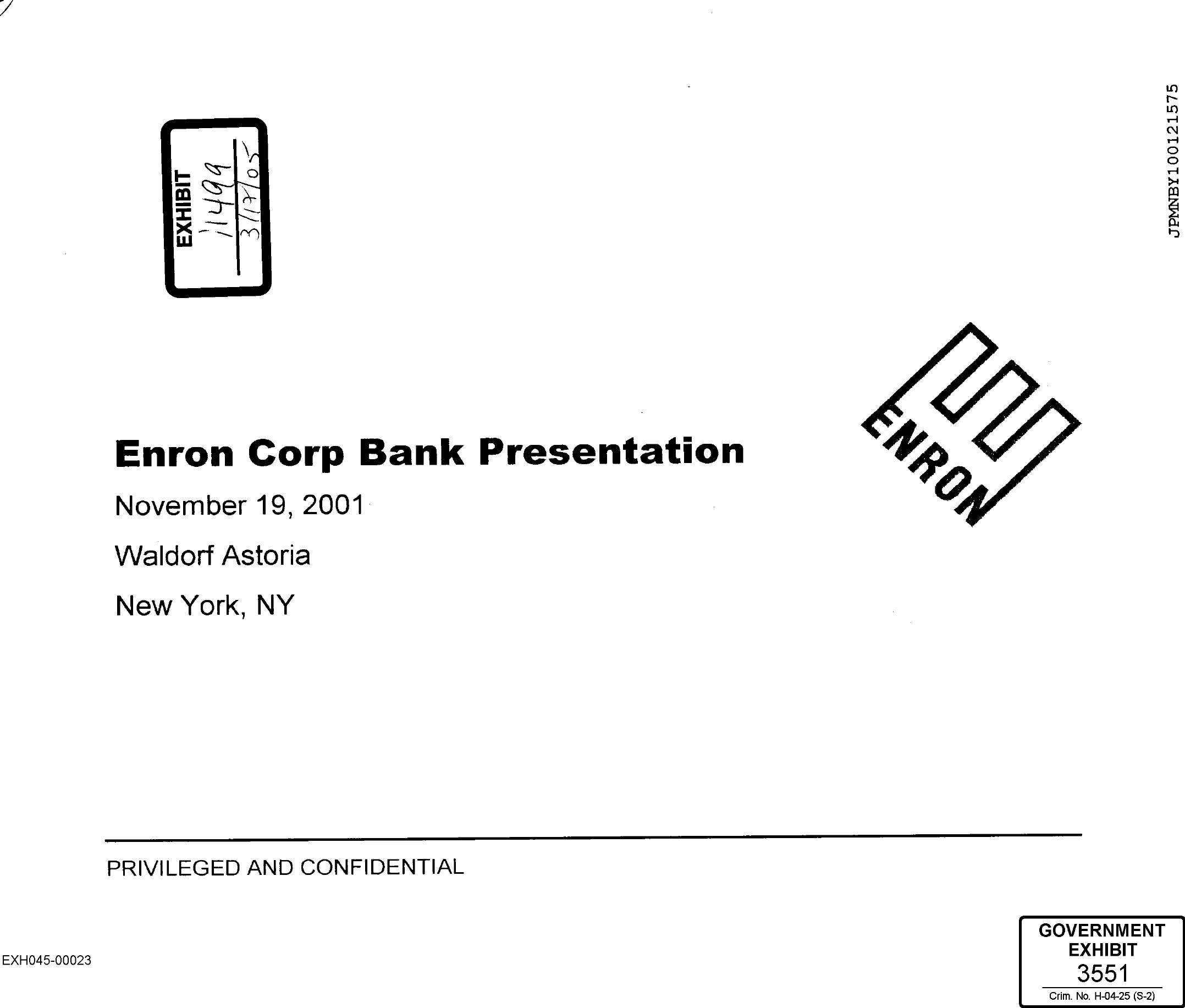 Enron Investor Presentation Deck image