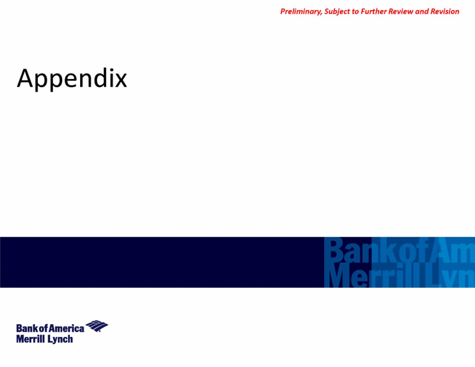 Bank of America Investment Banking Pitch Book slide image #33