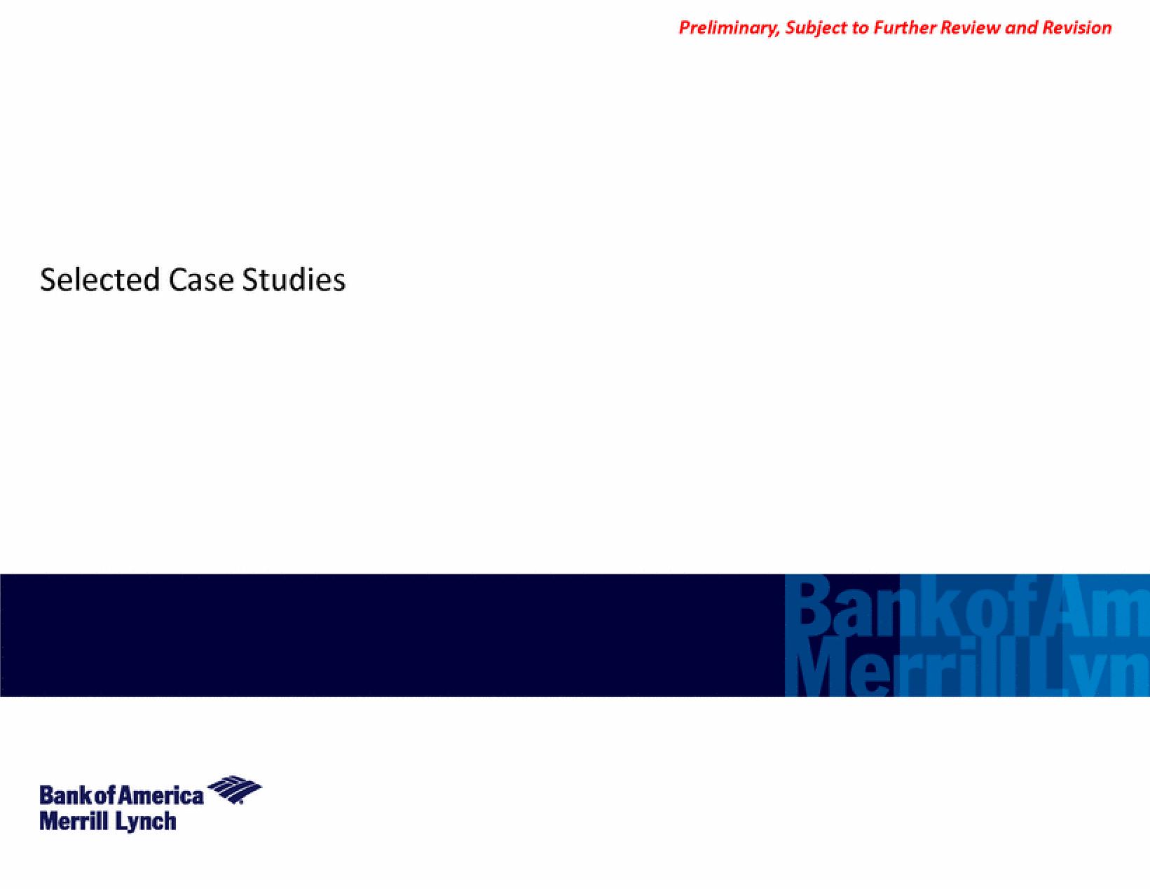 Bank of America Investment Banking Pitch Book slide image #38