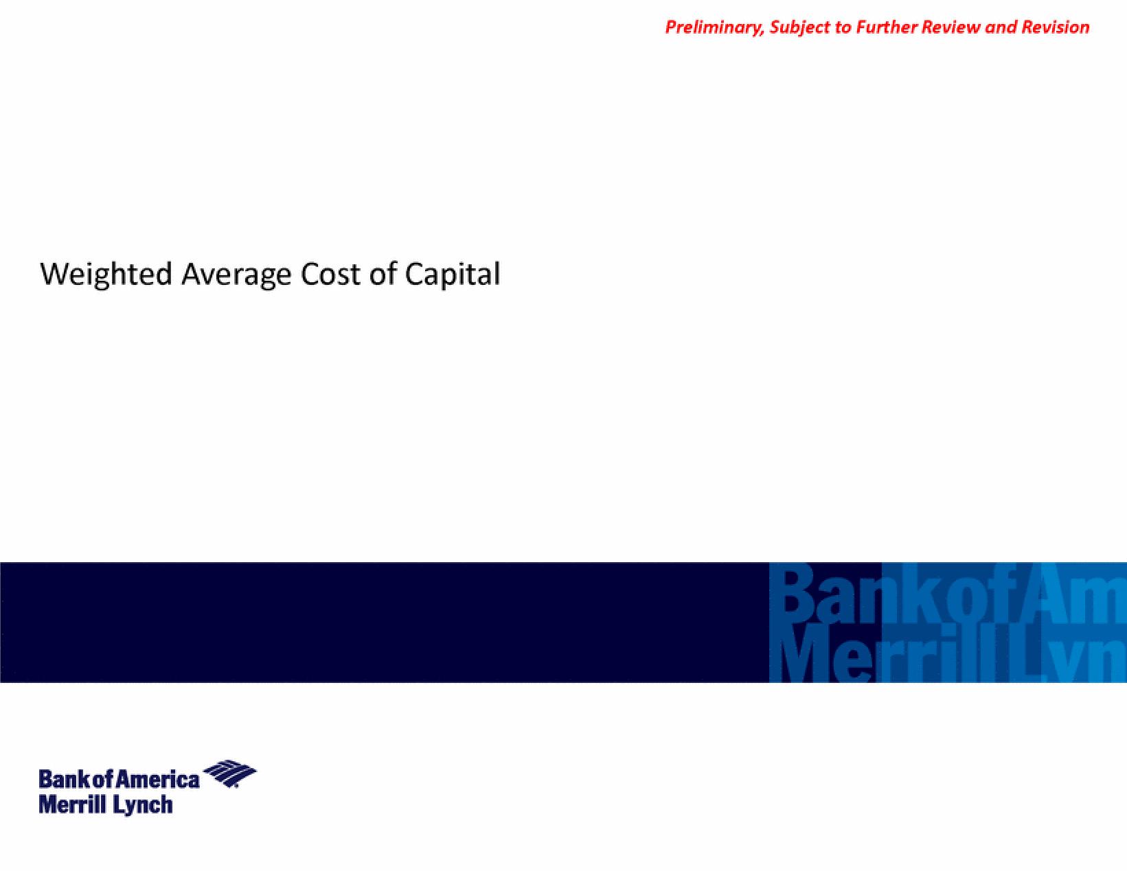 Bank of America Investment Banking Pitch Book slide image #34