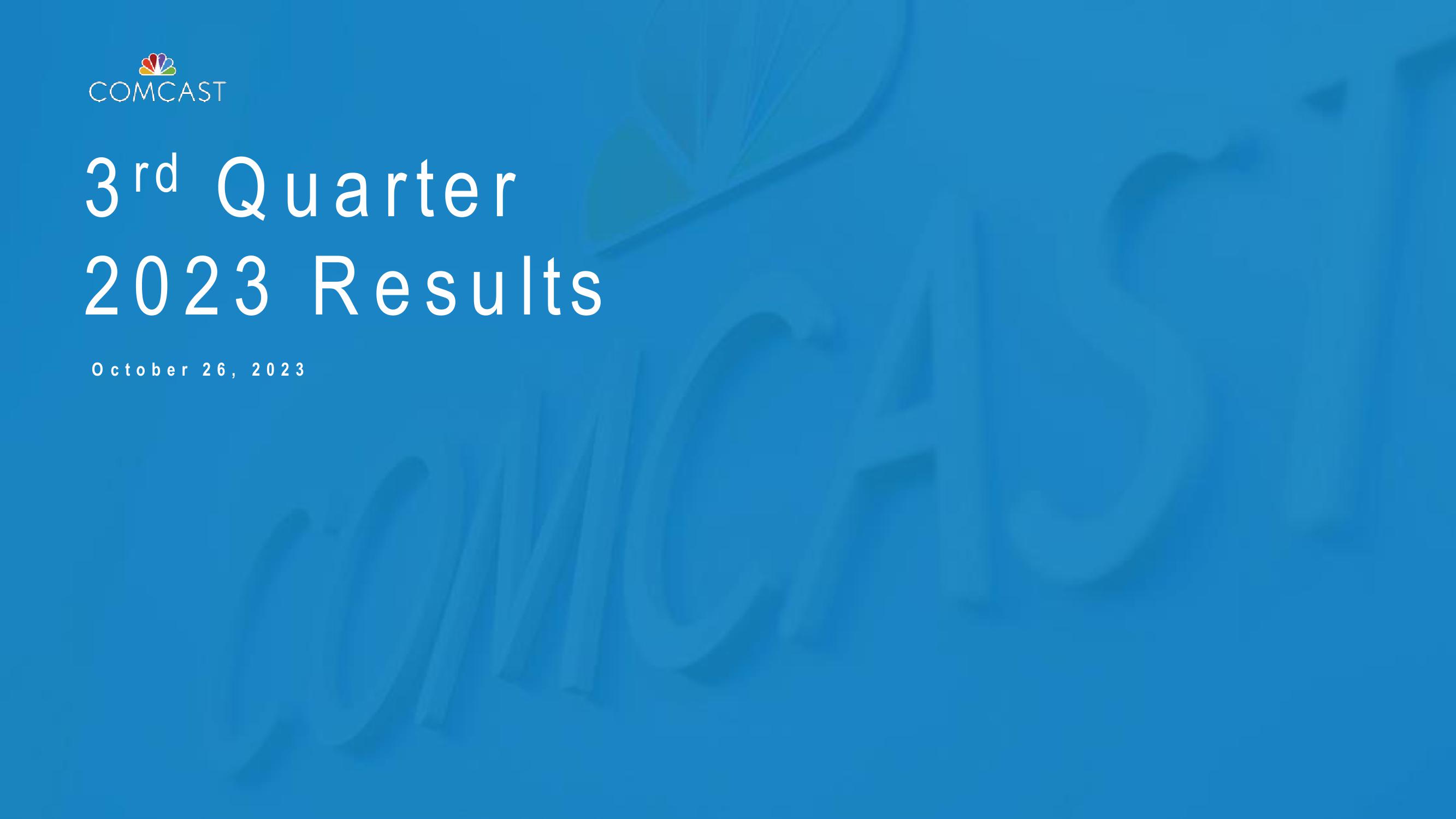 Comcast Results Presentation Deck image