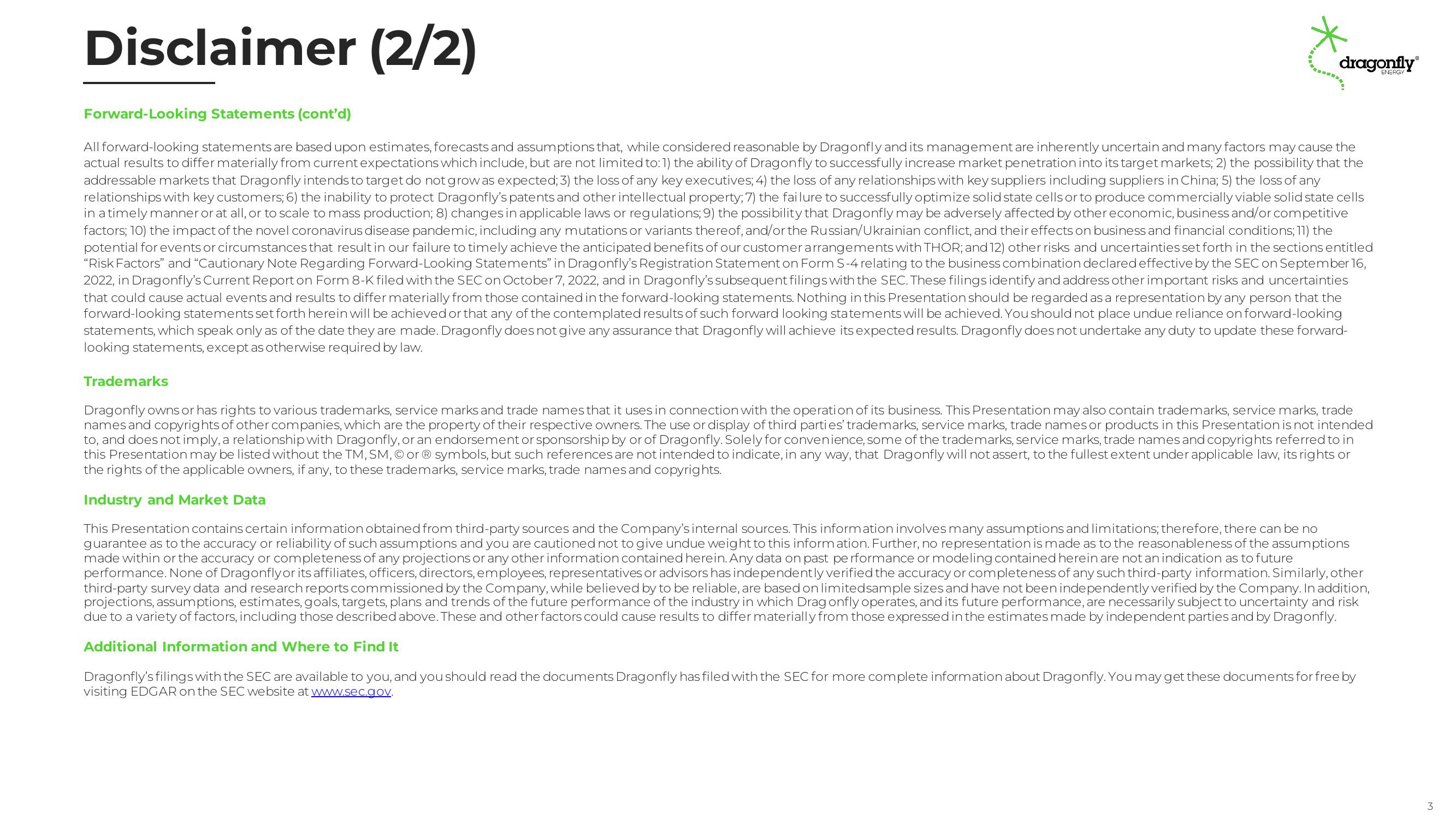 Dragonfly Energy Investor Presentation Deck slide image #3