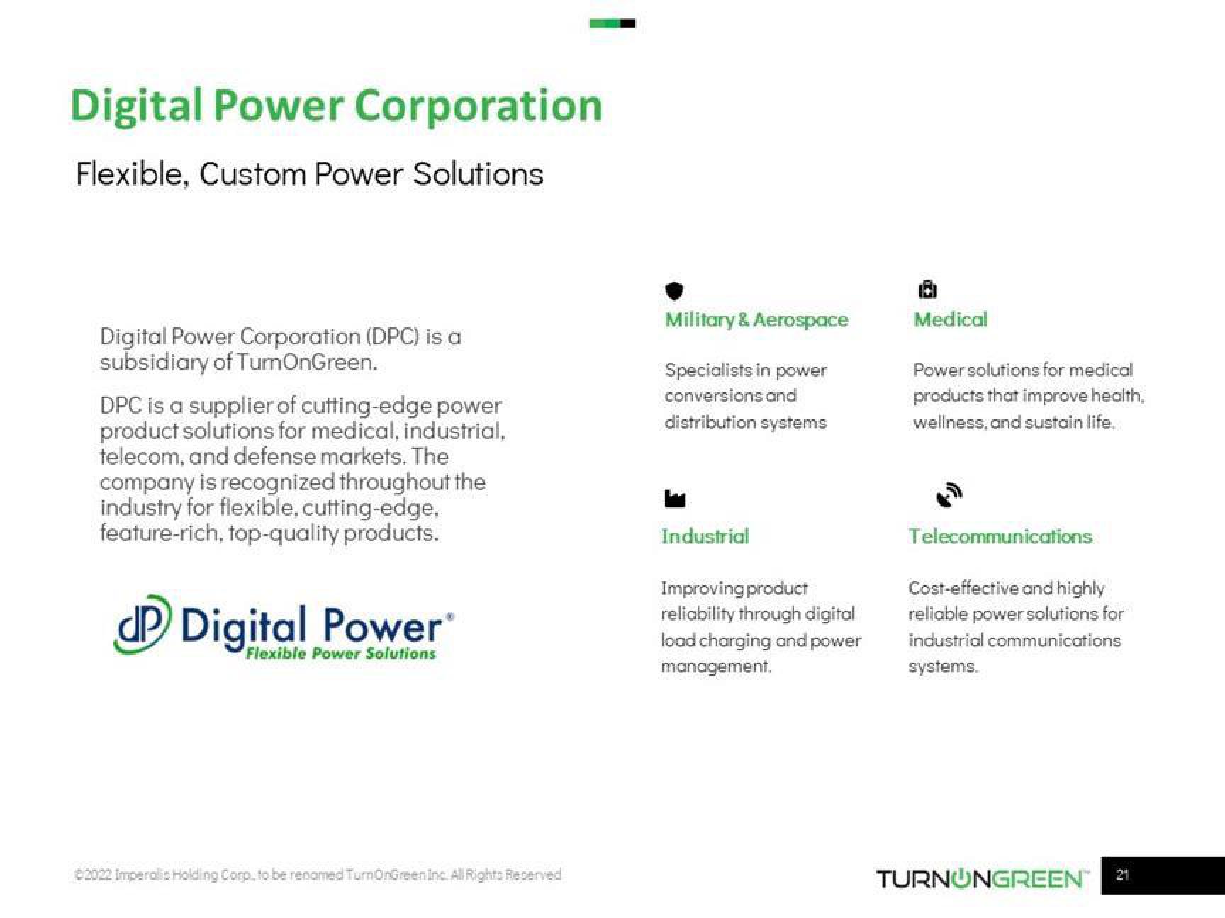 TurnOnGreen Investor Presentation Deck slide image #21