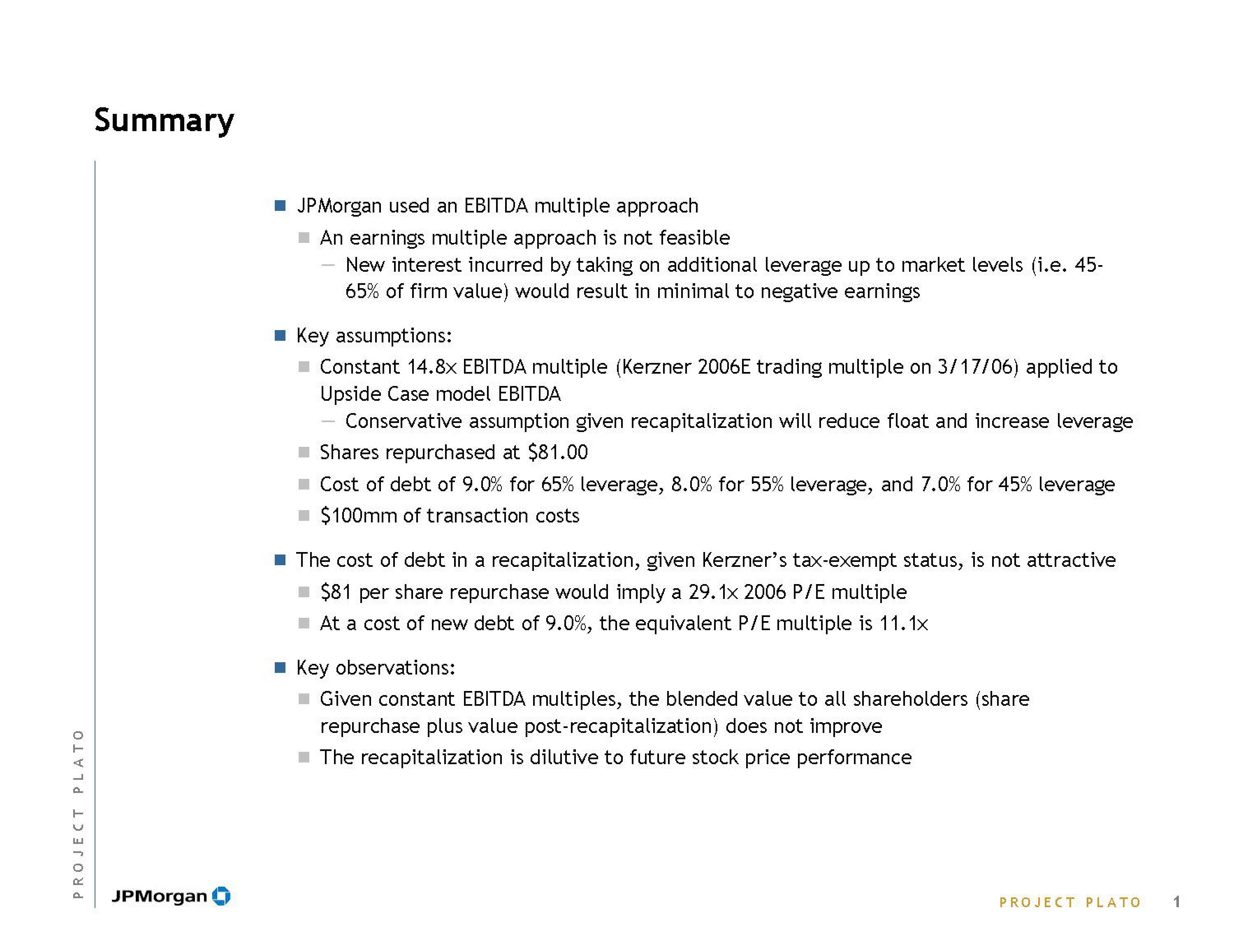 J.P.Morgan Investment Banking Pitch Book slide image #3