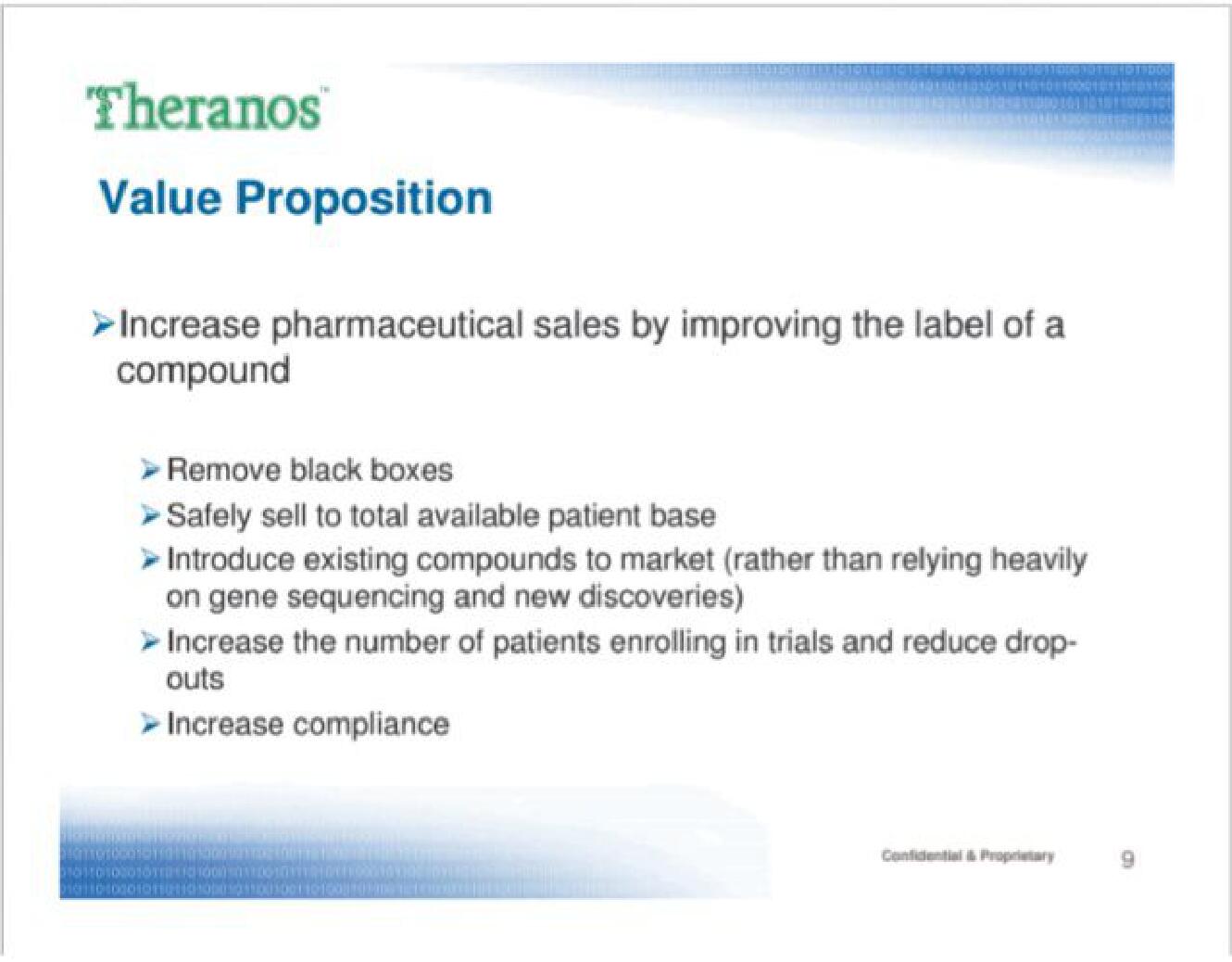 Theranos Start Up Pitch Deck slide image #9