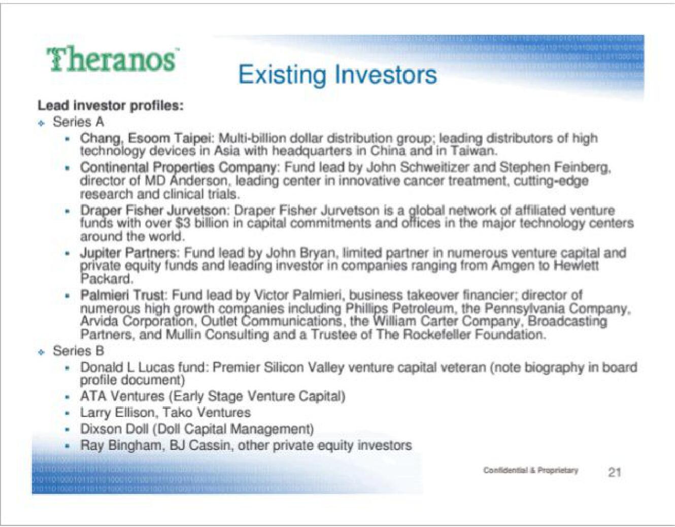 Theranos Start Up Pitch Deck slide image #21