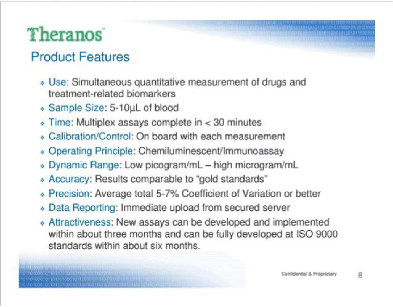 Theranos Start Up Pitch Deck slide image #8