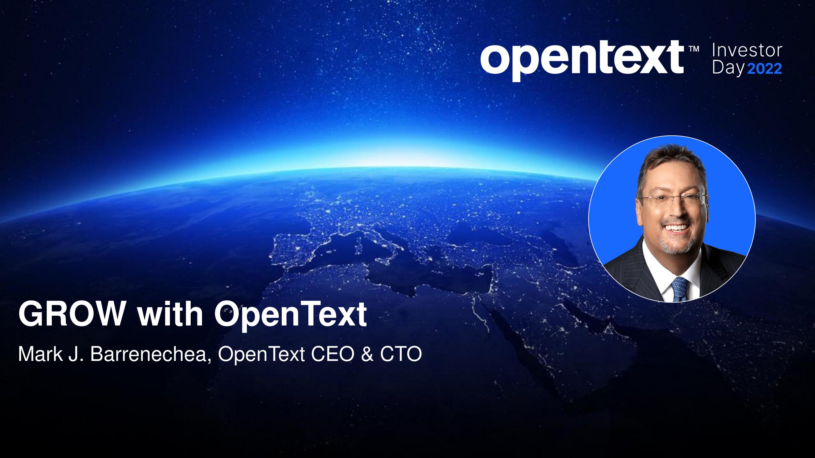 OpenText Investor Day Presentation Deck slide image