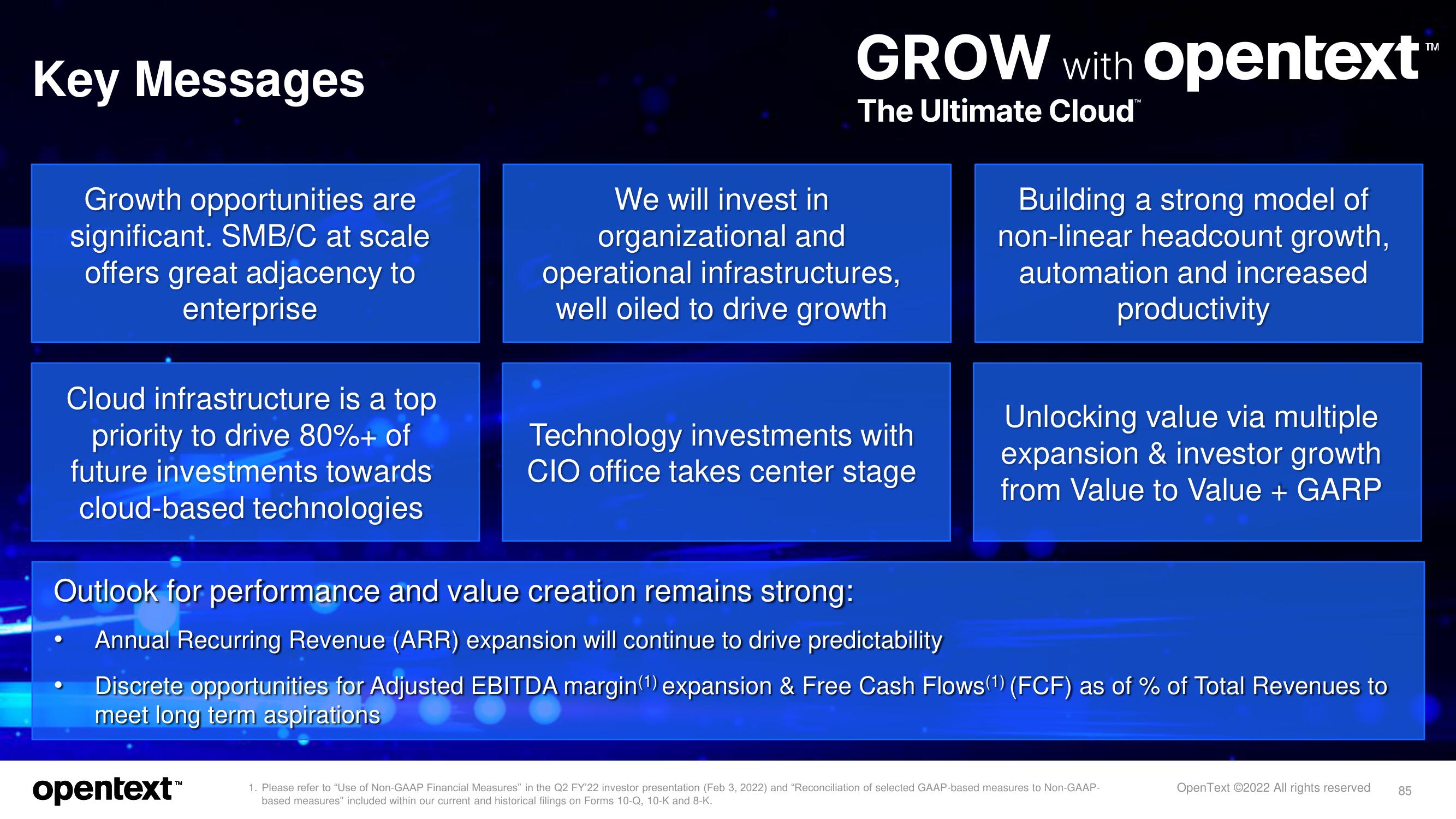 OpenText Investor Day Presentation Deck slide image #85