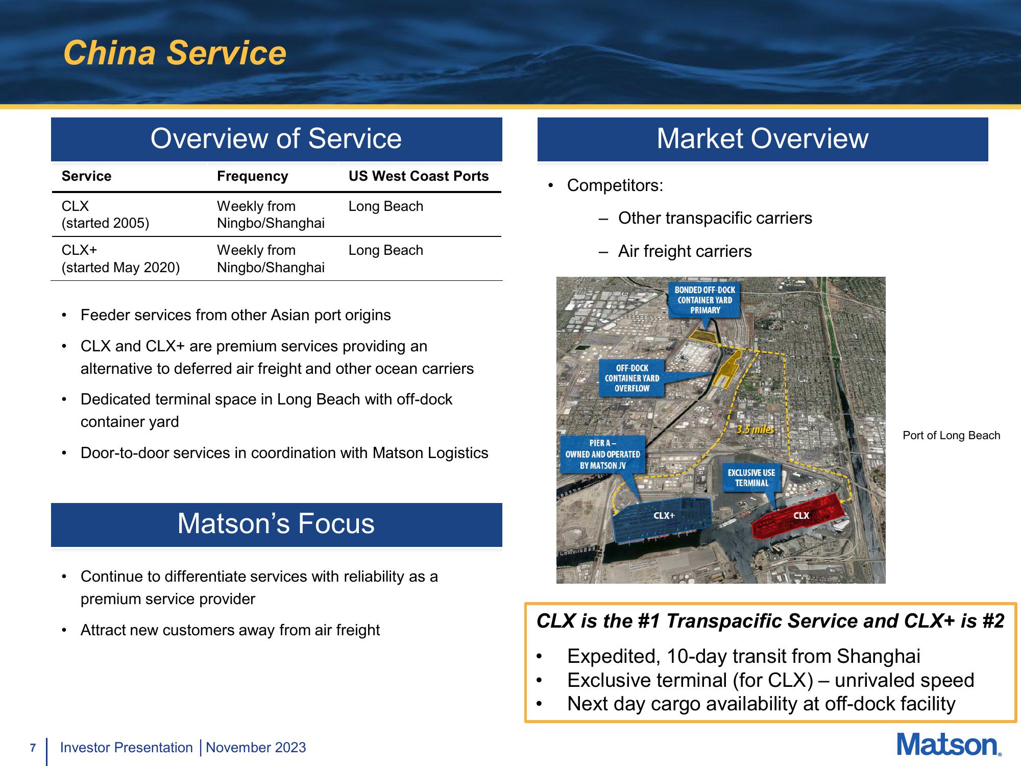 Matson Investor Presentation Deck slide image #7