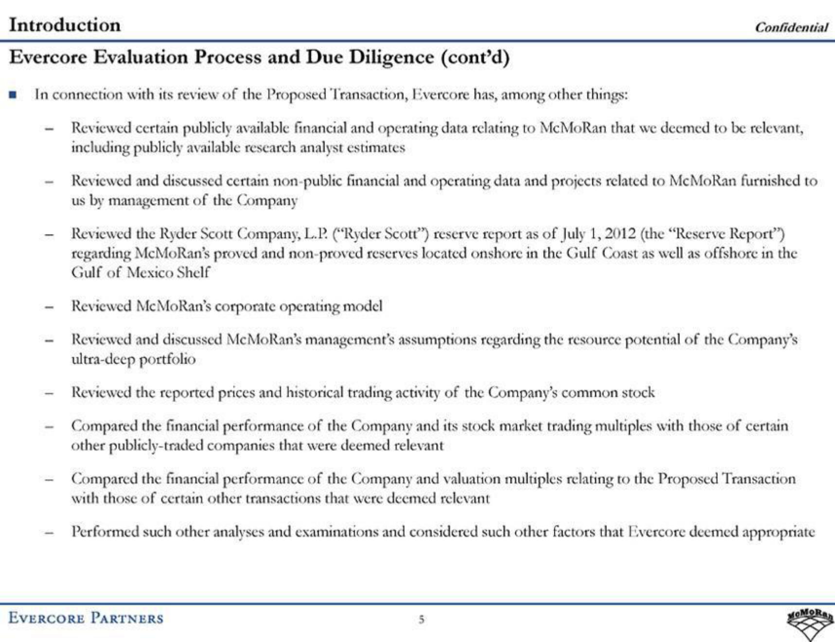 Evercore Investment Banking Pitch Book slide image #9