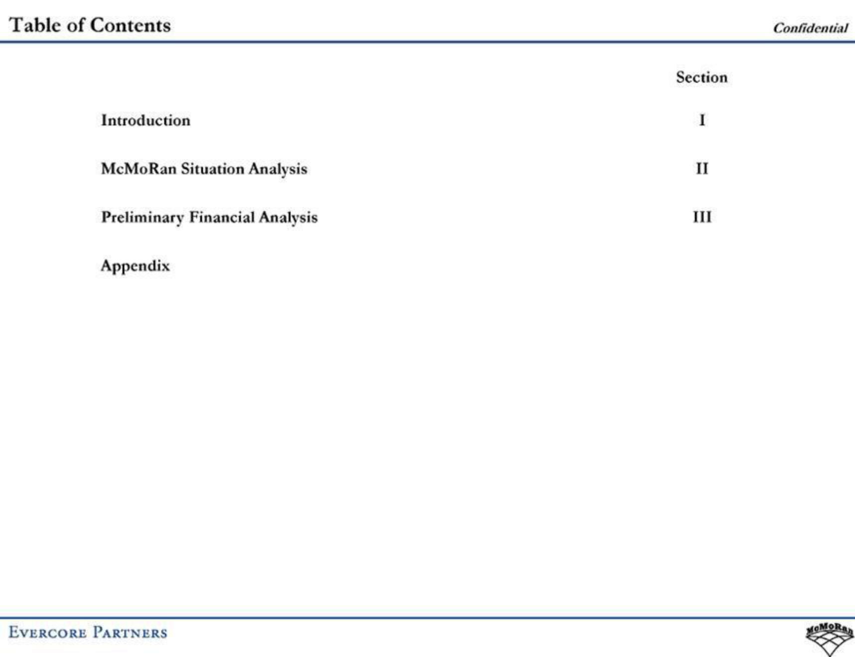 Evercore Investment Banking Pitch Book slide image #3