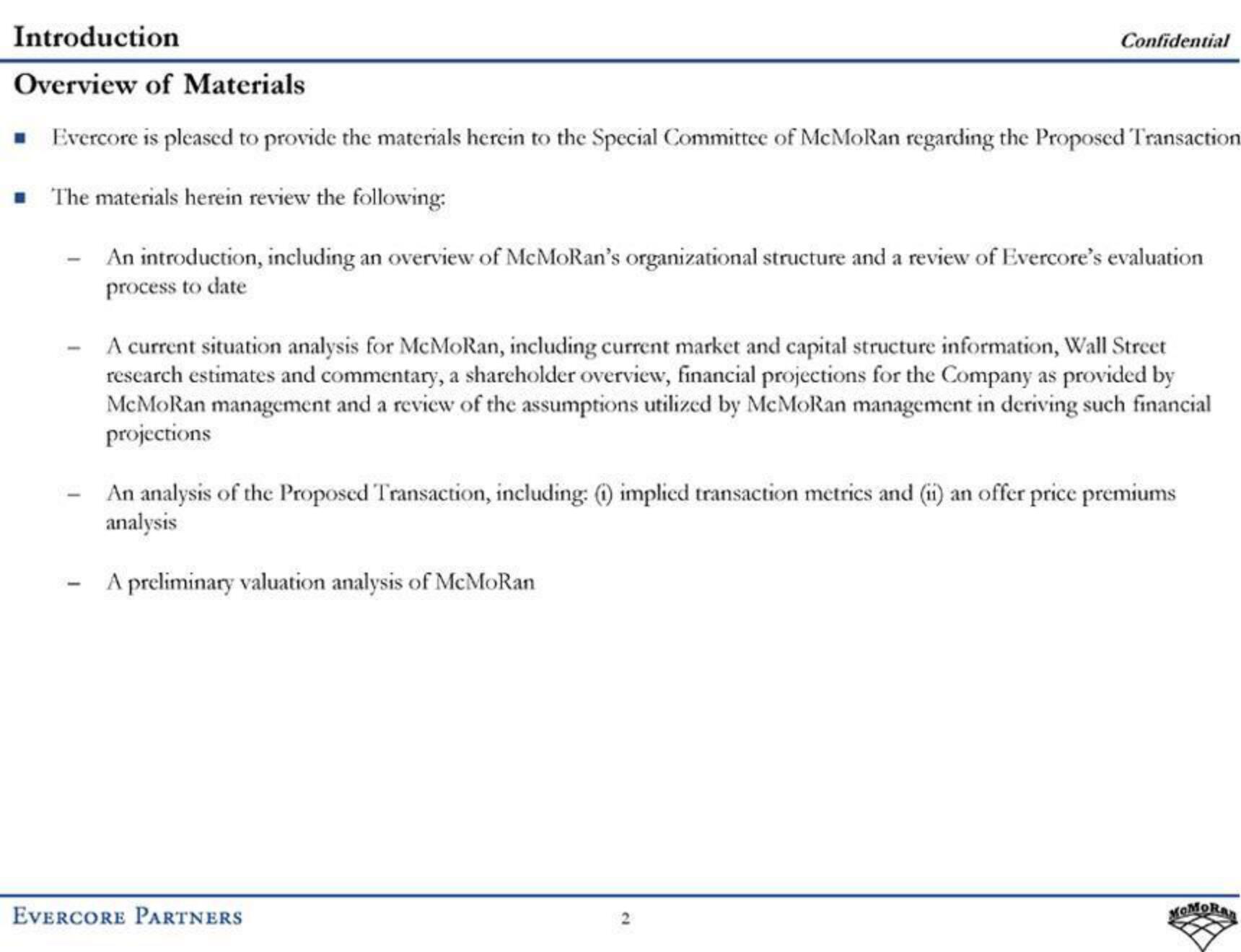 Evercore Investment Banking Pitch Book slide image #6