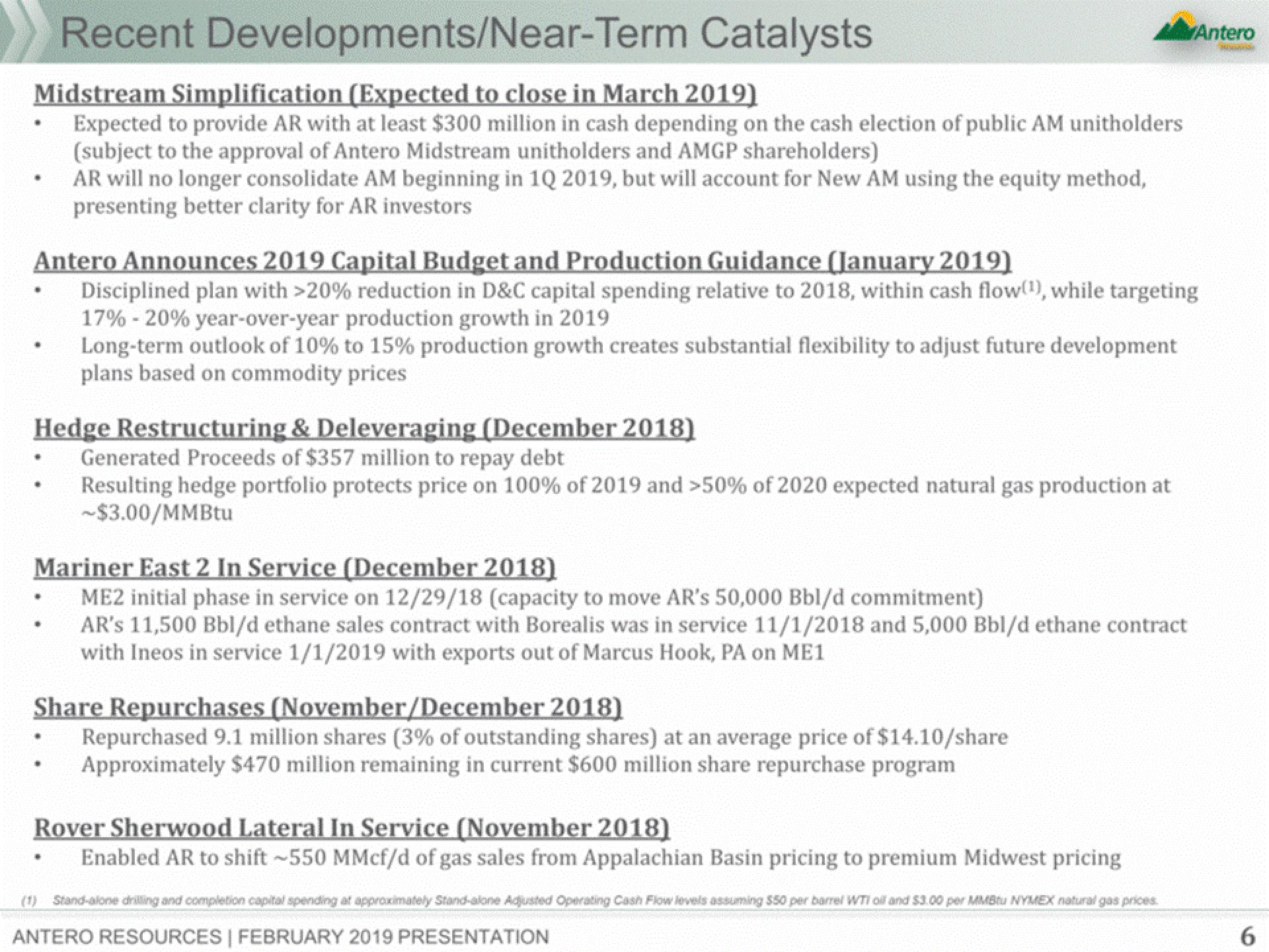 Antero Midstream Partners Investor Presentation Deck slide image #6