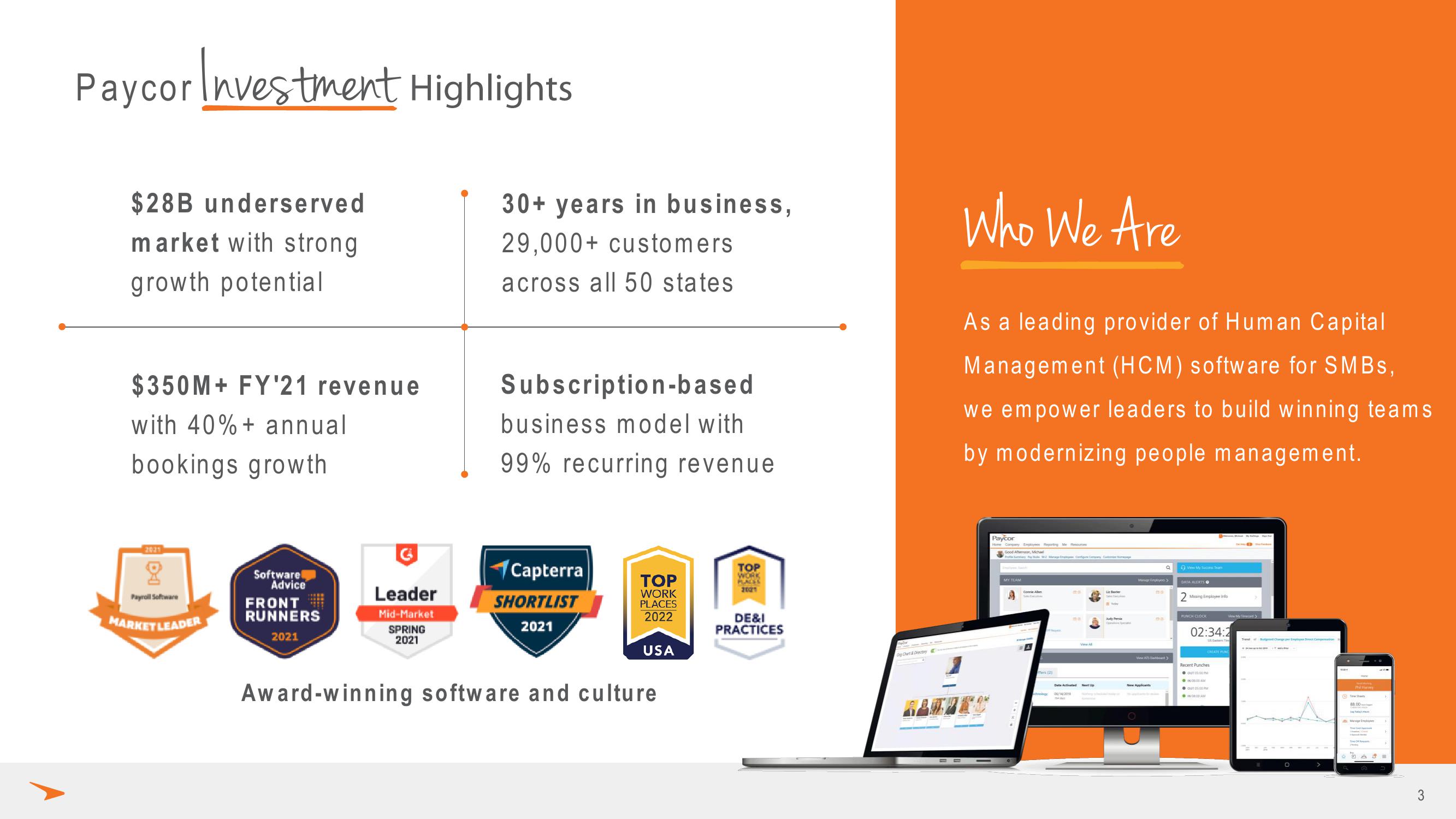 Paycor Investor Presentation Deck slide image #3