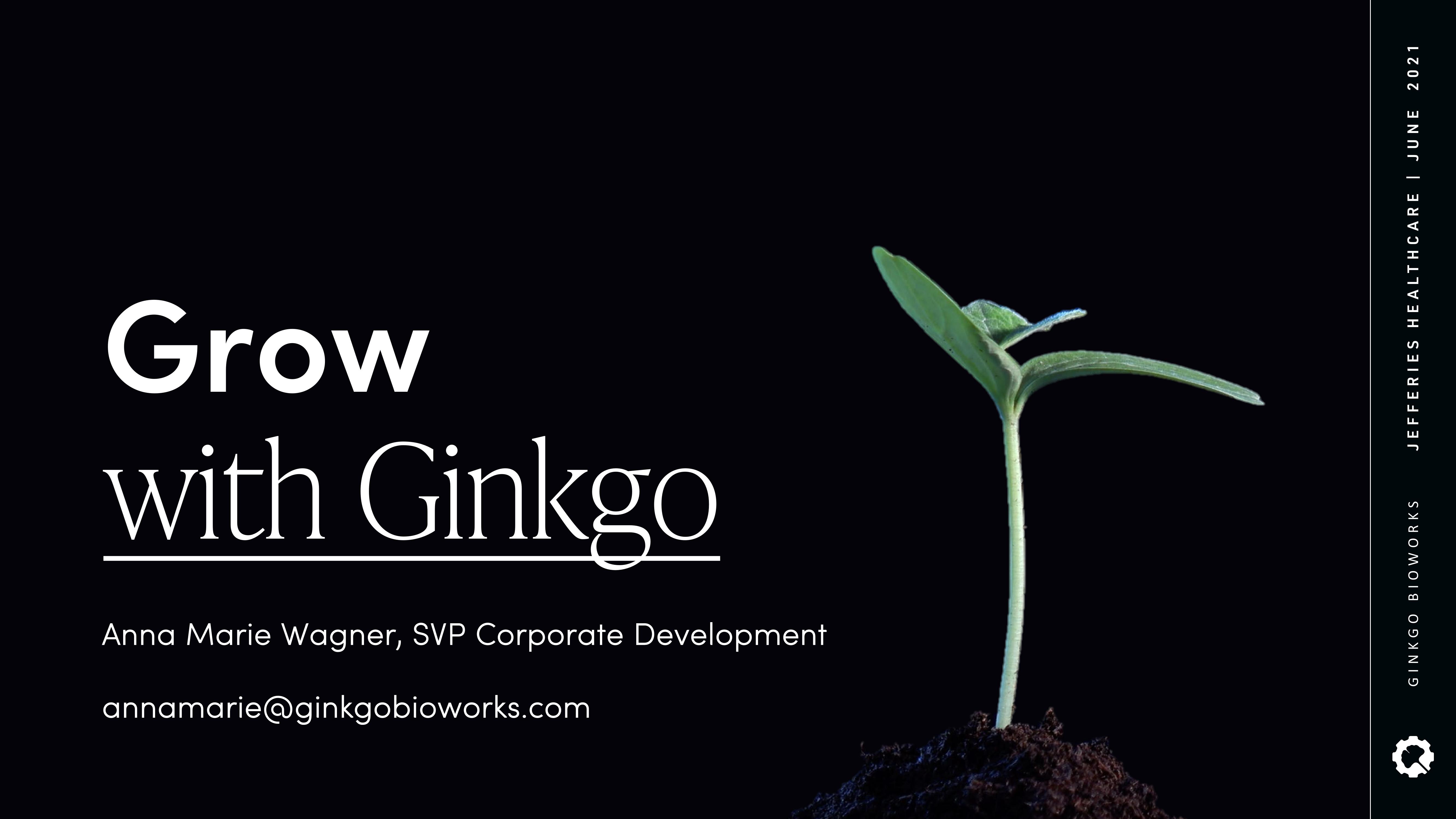 Ginkgo Investor Conference Presentation Deck image